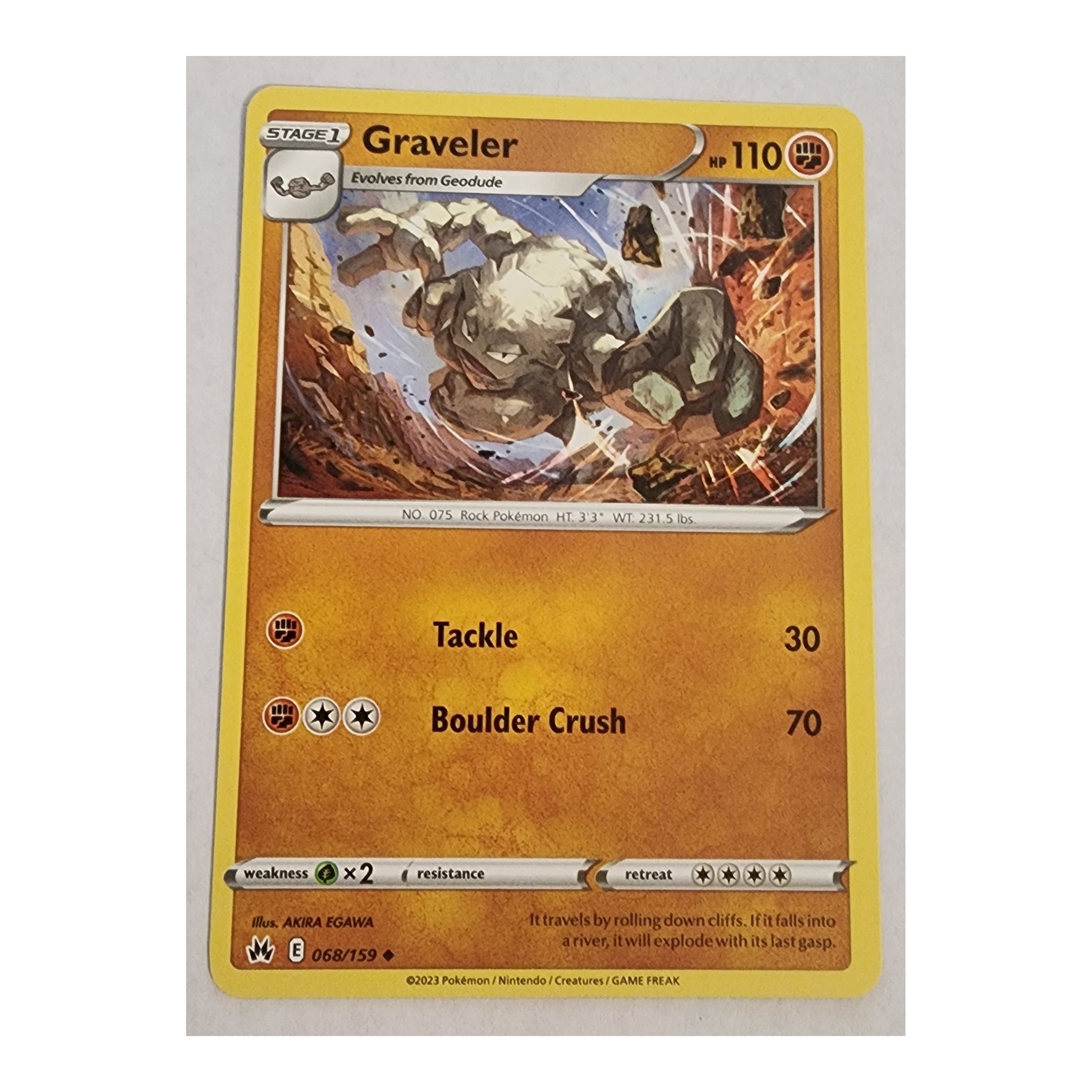 Graveler Uncommon SWSH12.5: Crown Zenith 068/159 NM
