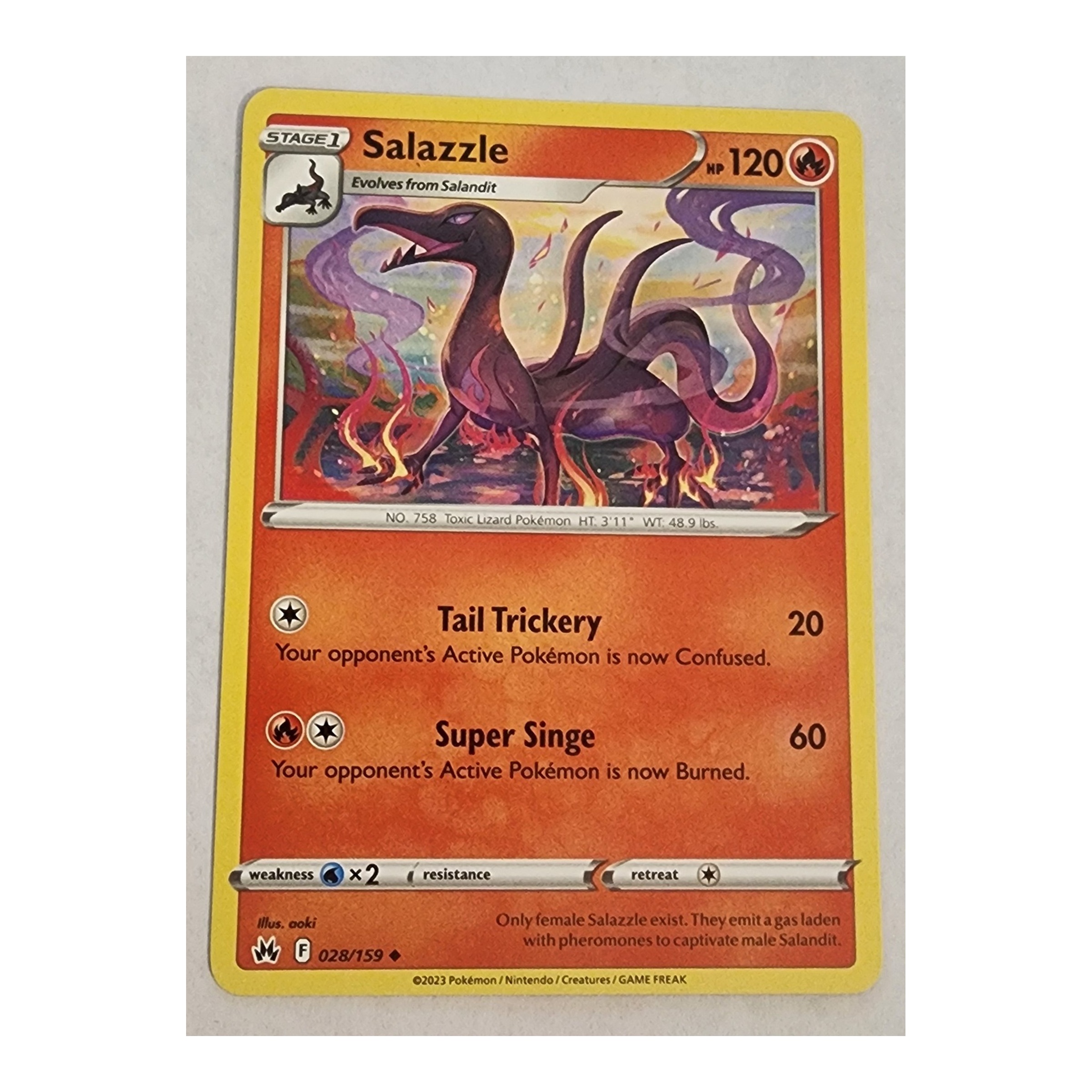 Salazzle Uncommon SWSH12.5: Crown Zenith 028/159 NM