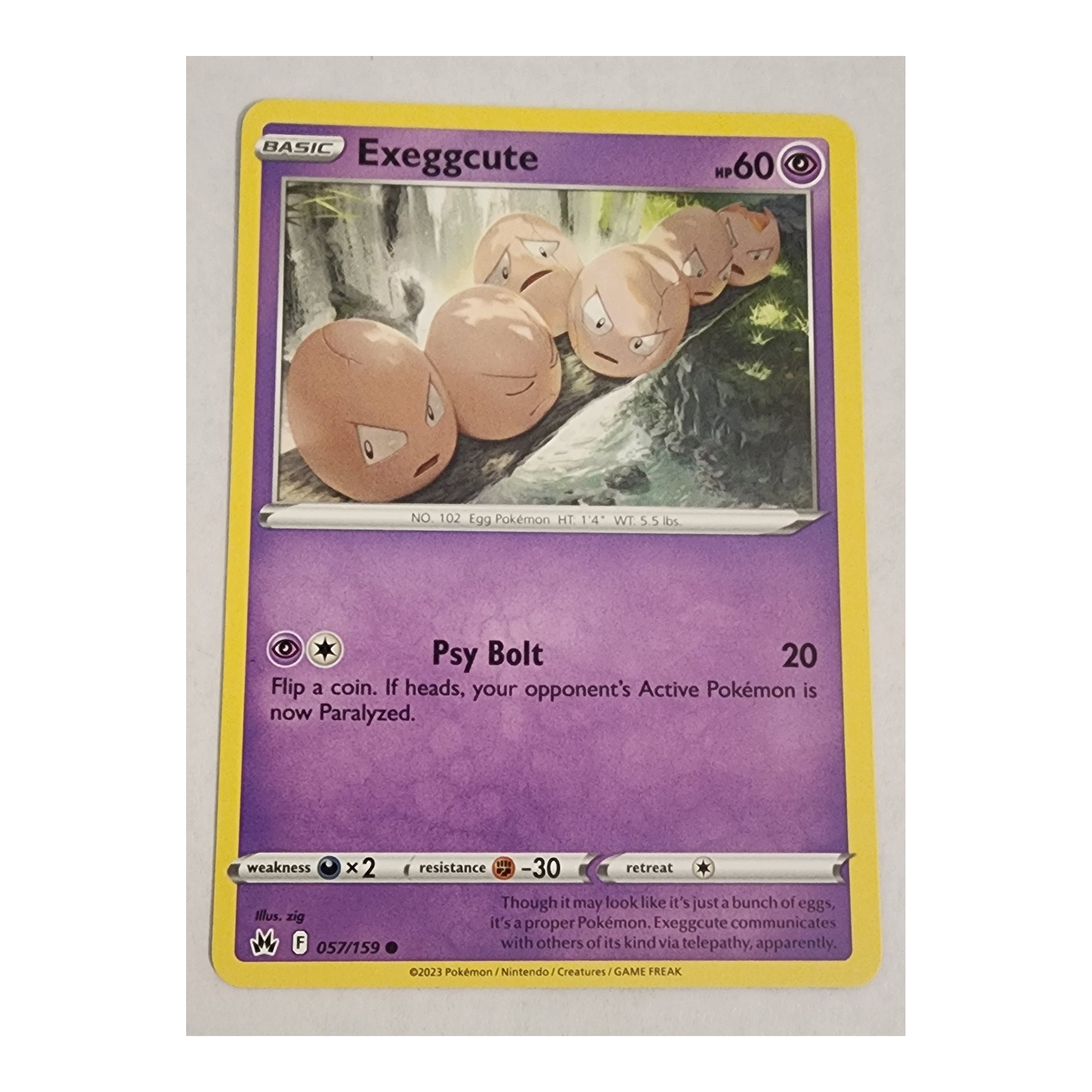 Exeggcute Common SWSH12.5: Crown Zenith 057/159 NM
