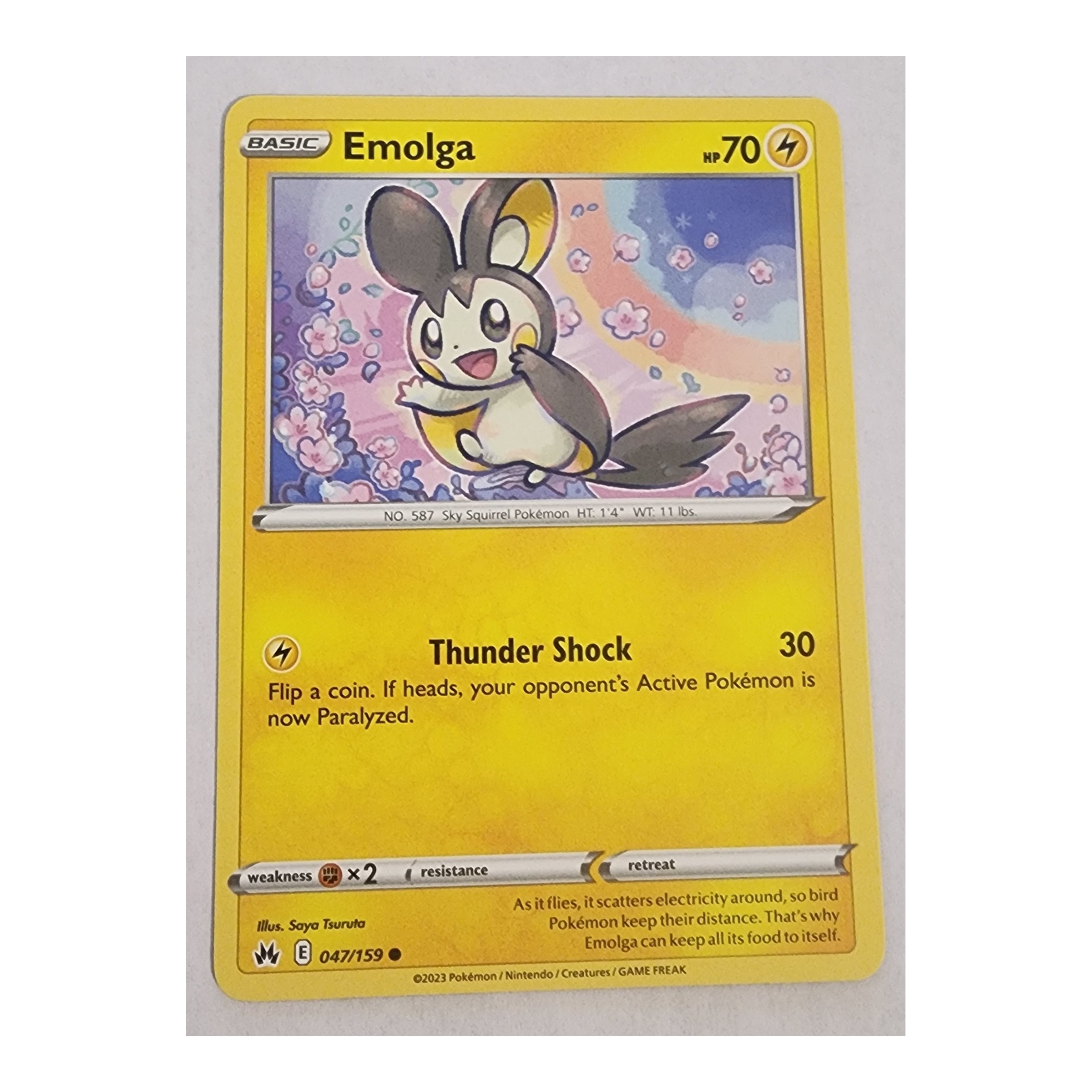 Emolga Common SWSH12.5: Crown Zenith 047/159 NM