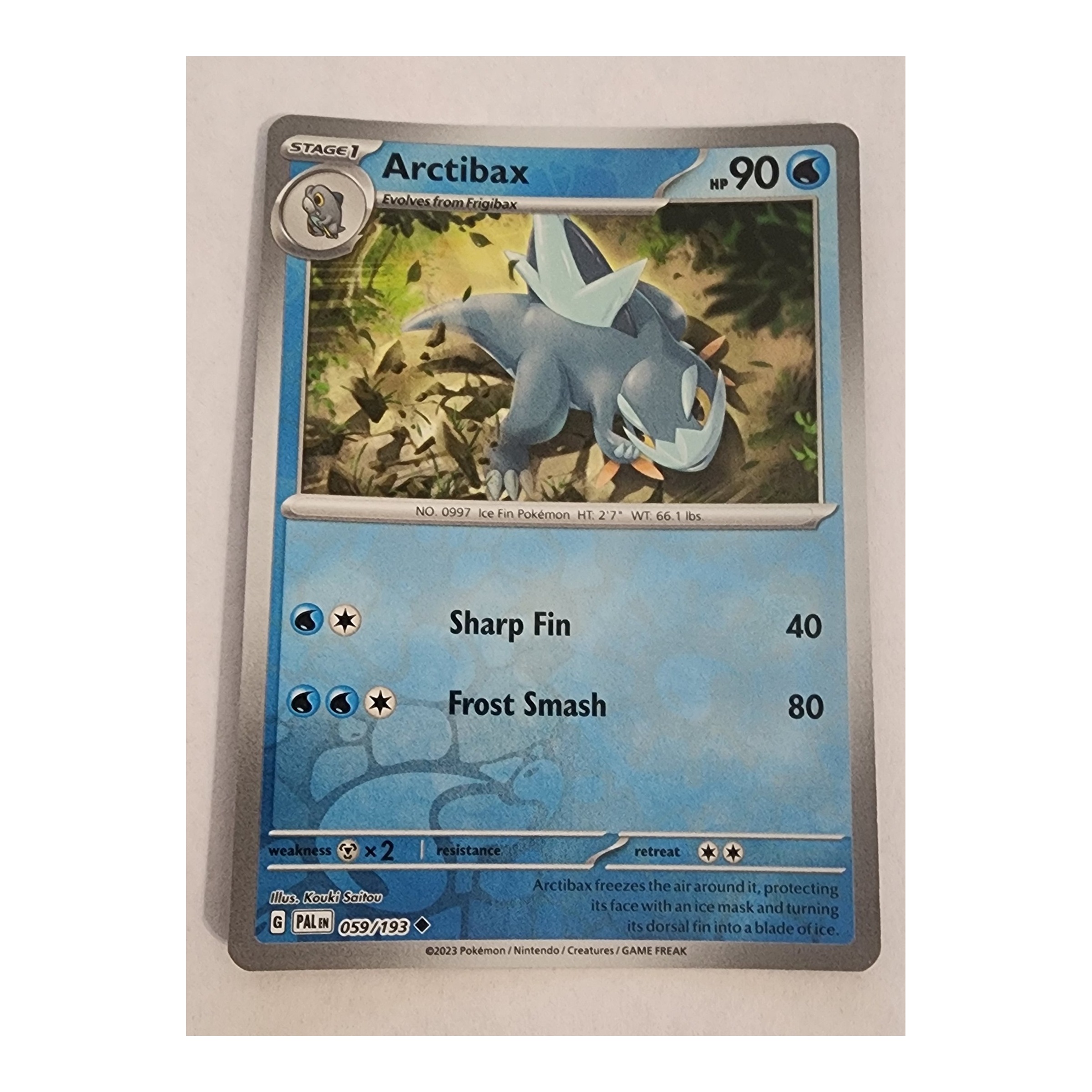 Arctibax Uncommon SV02: Paldea Evolved 059/193 NM Reverse Holo