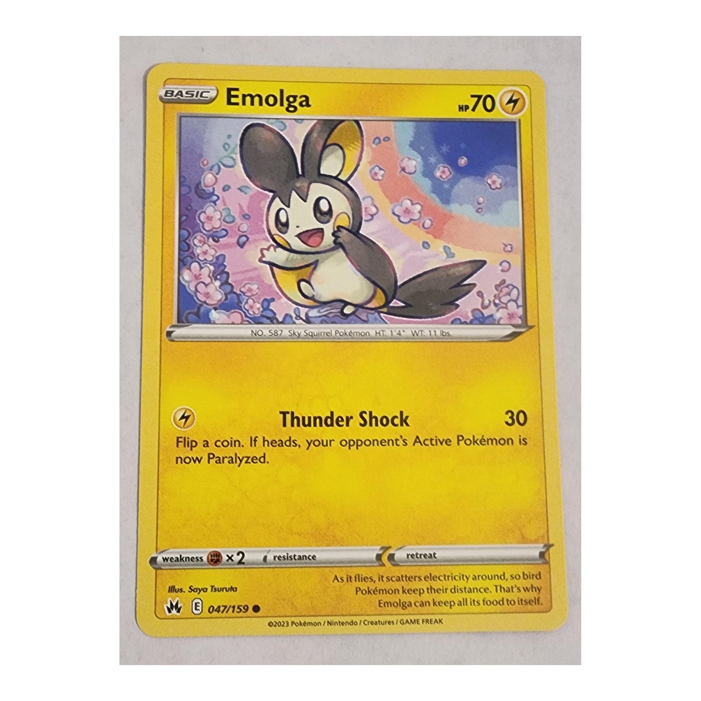 Emolga Common SWSH12.5: Crown Zenith 047/159 NM