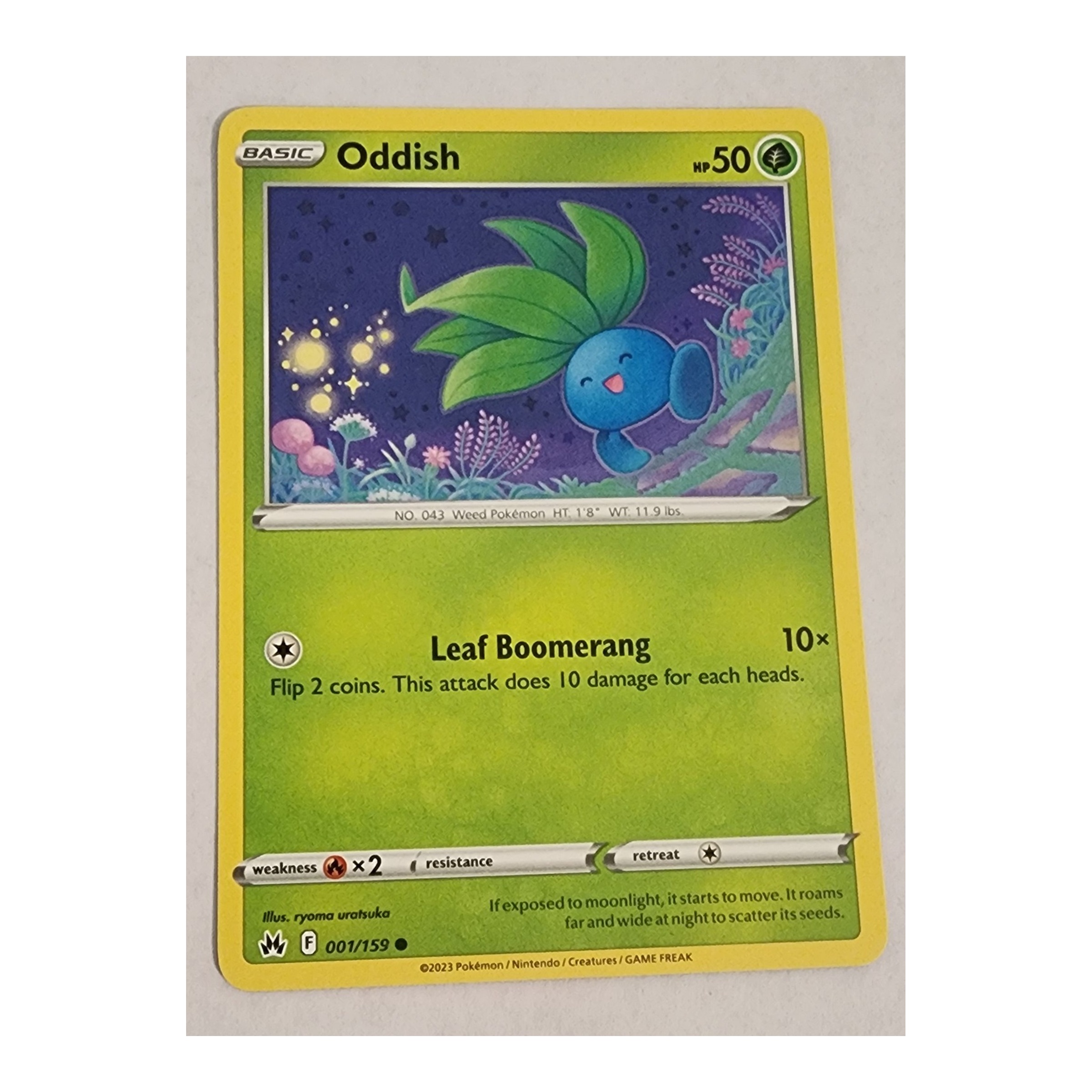 Oddish Common SWSH12.5: Crown Zenith 001/159 NM