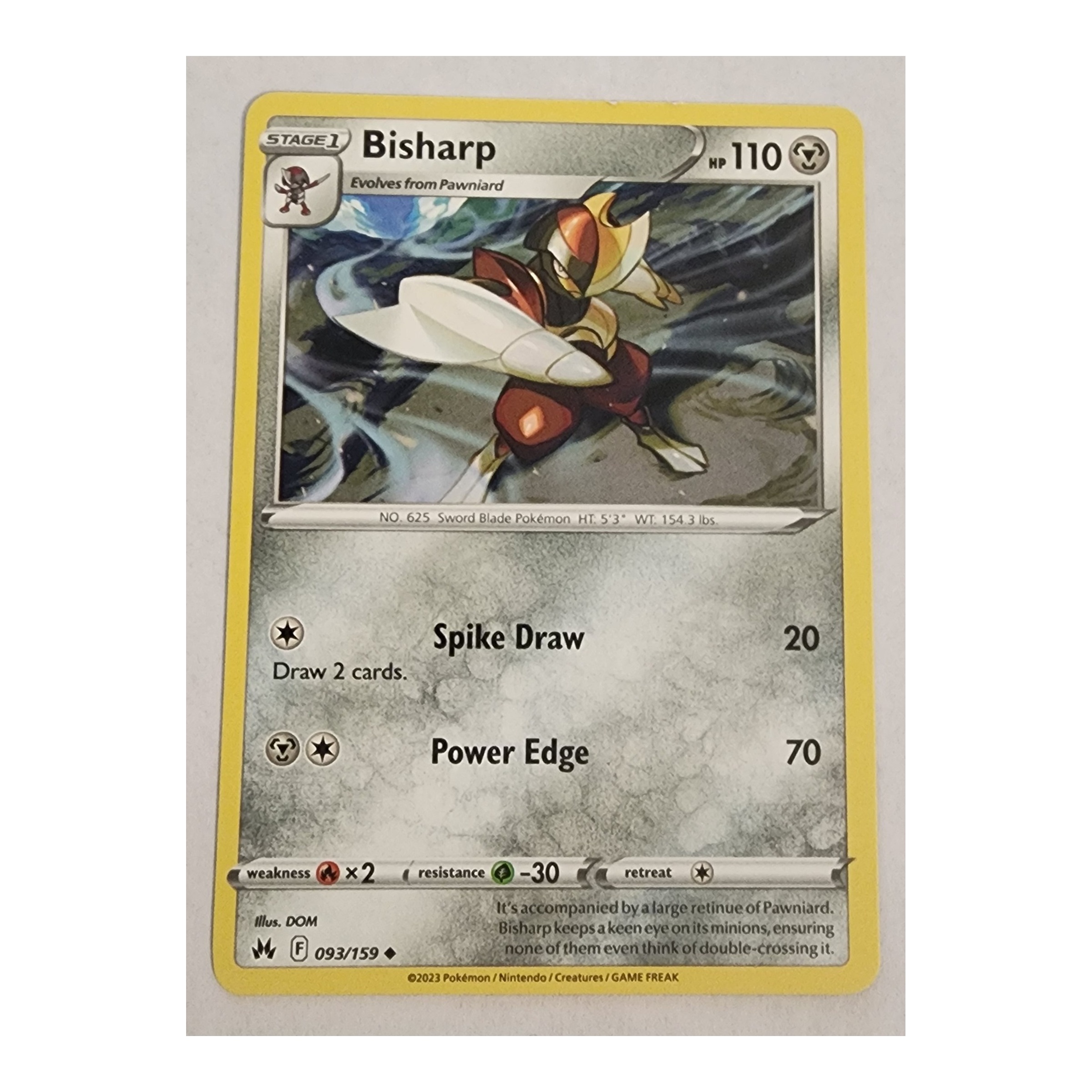Bisharp Uncommon SWSH12.5: Crown Zenith 093/159 NM
