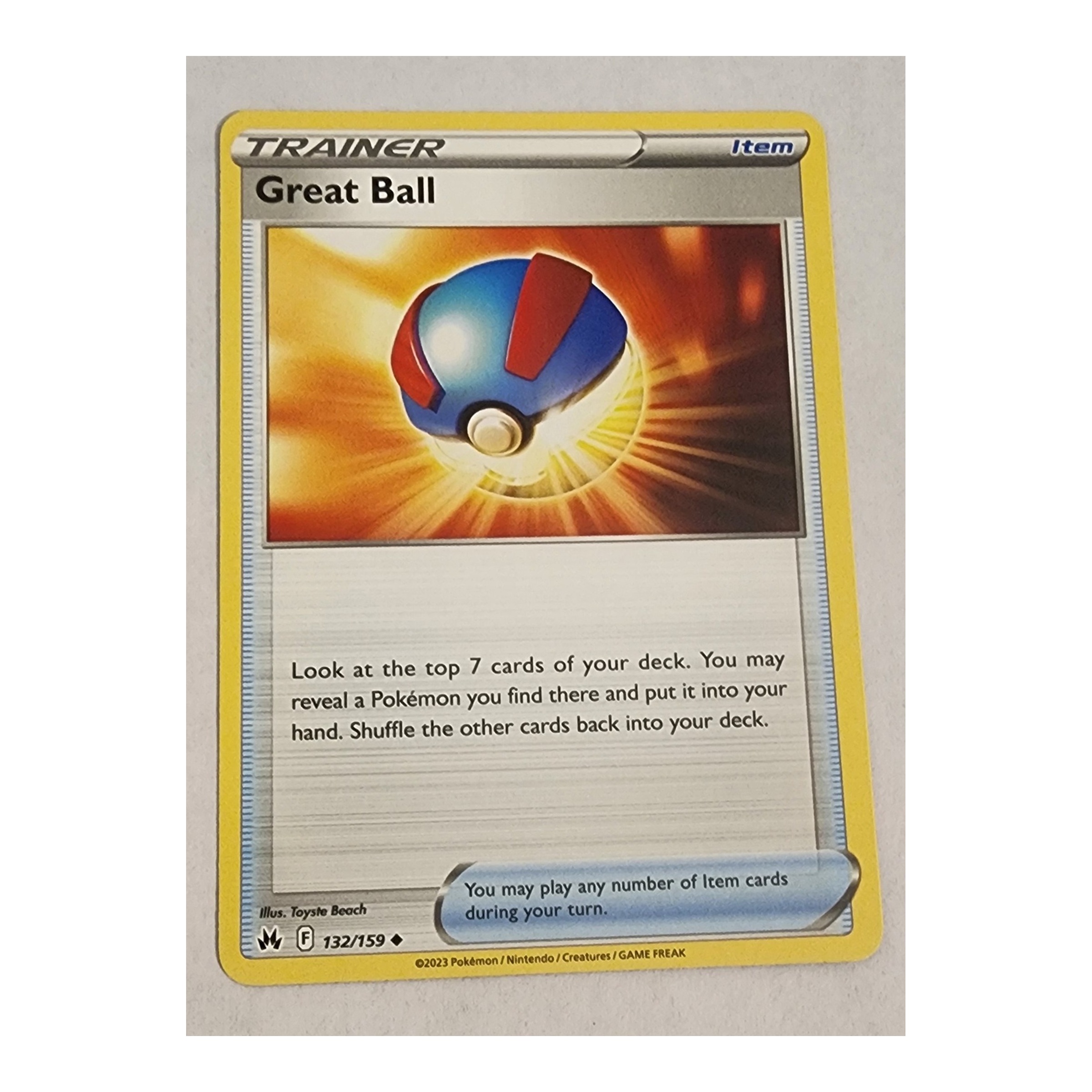 Great Ball Uncommon SWSH12.5: Crown Zenith 132/159 NM