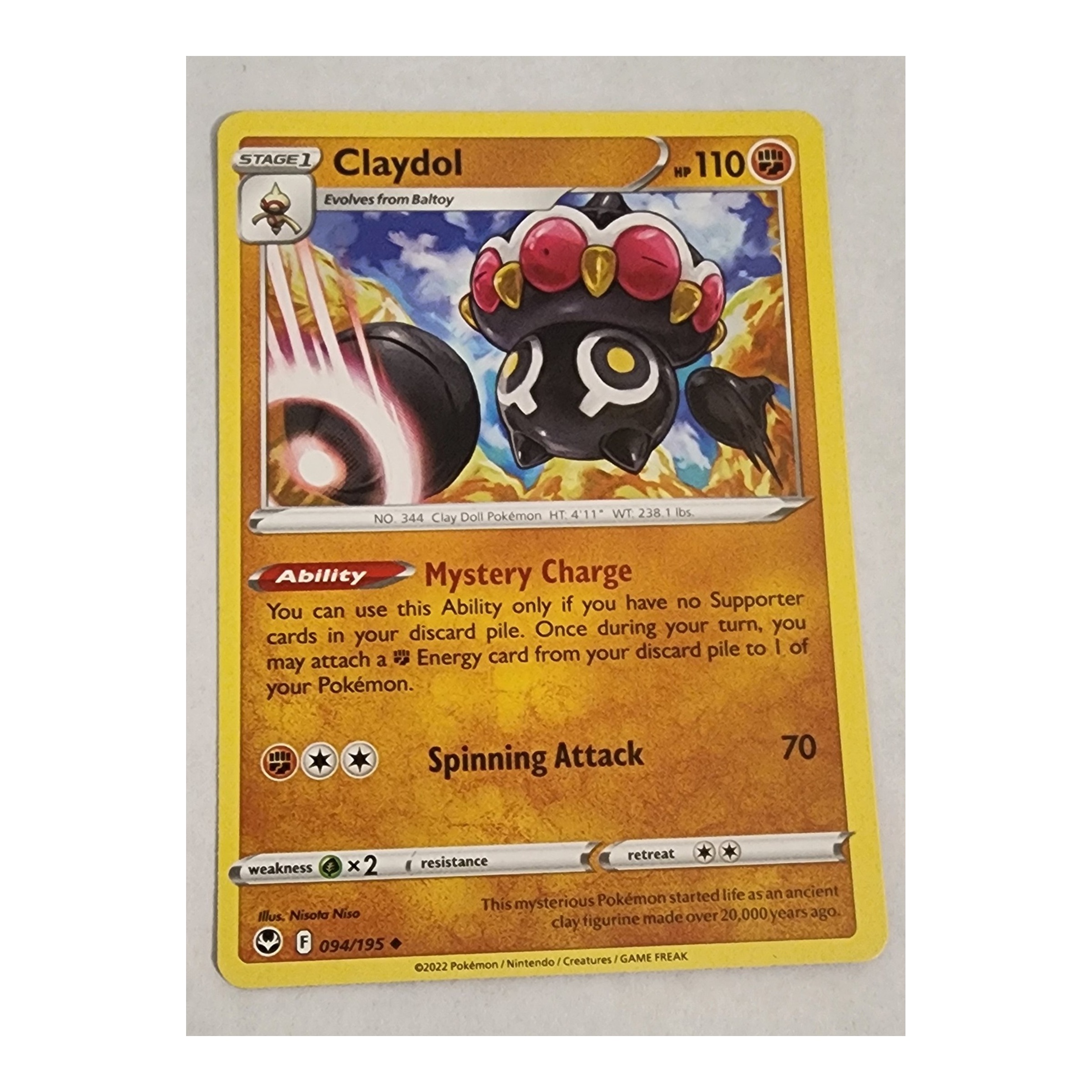 Claydol Uncommon SWSH12: Silver Tempest 094/195 NM