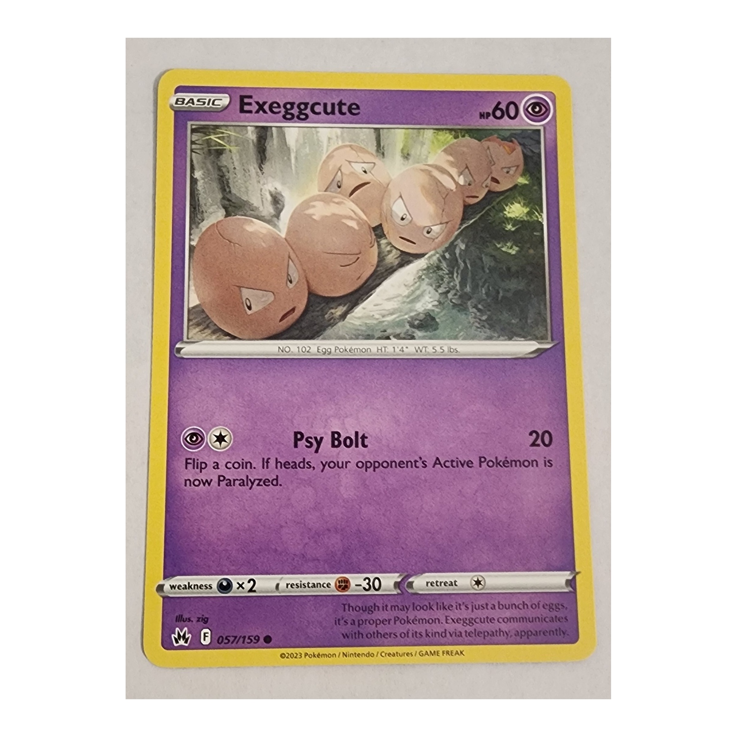 Exeggcute Common SWSH12.5: Crown Zenith 057/159 NM