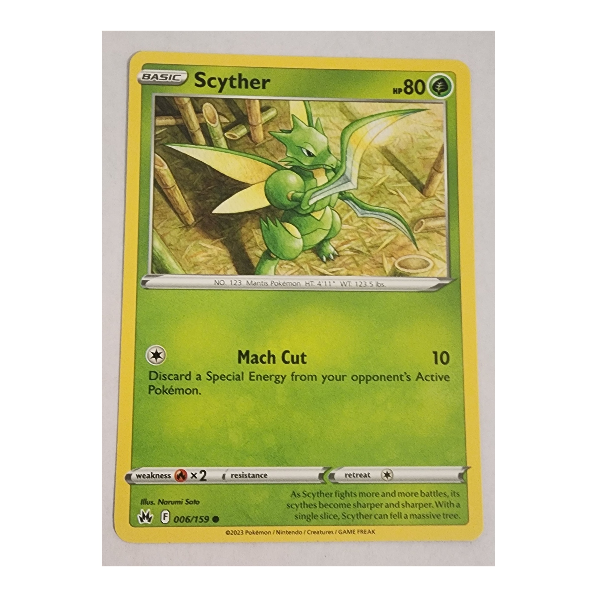 Scyther Common SWSH12.5: Crown Zenith 006/159 NM