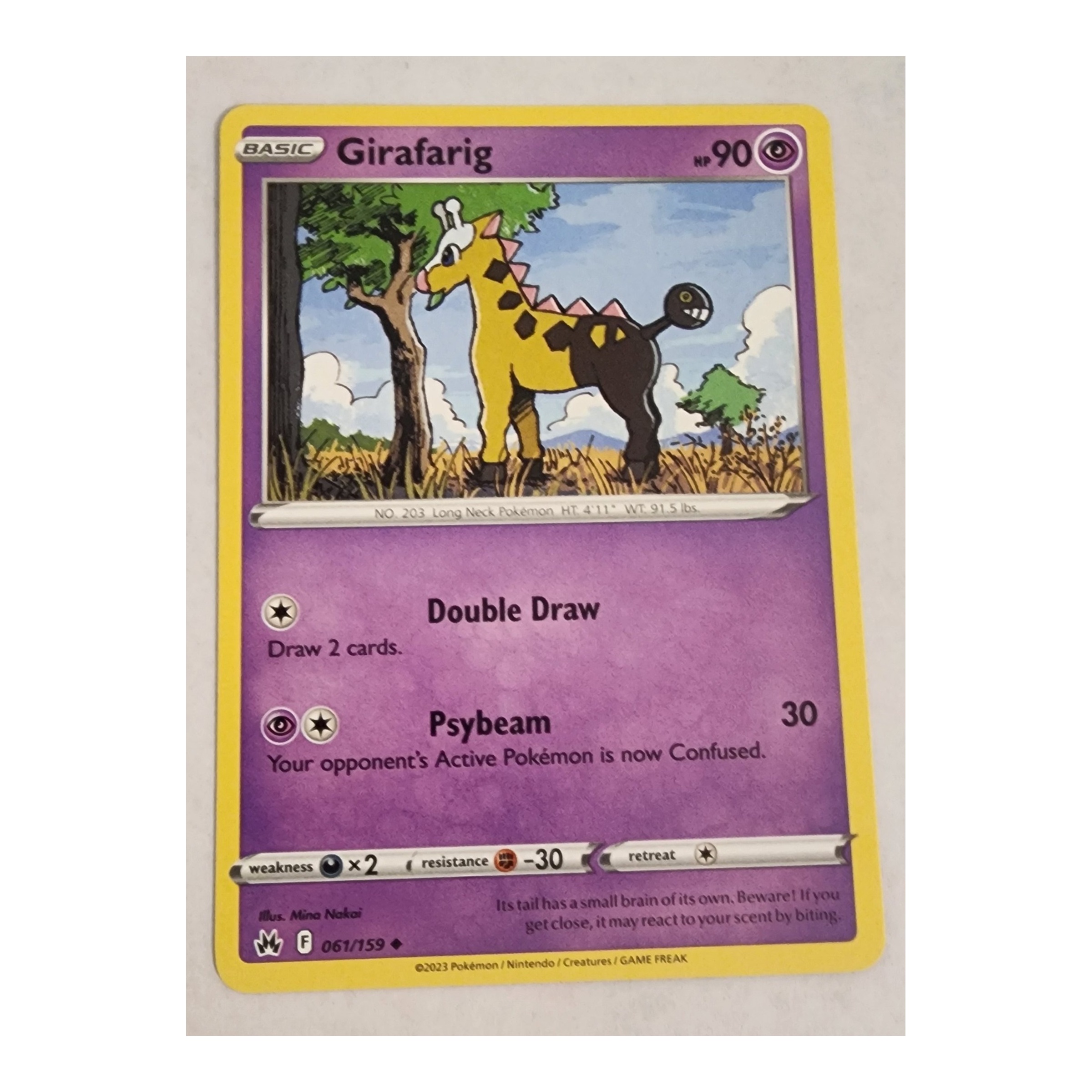Girafarig Uncommon SWSH12.5: Crown Zenith 061/159 NM