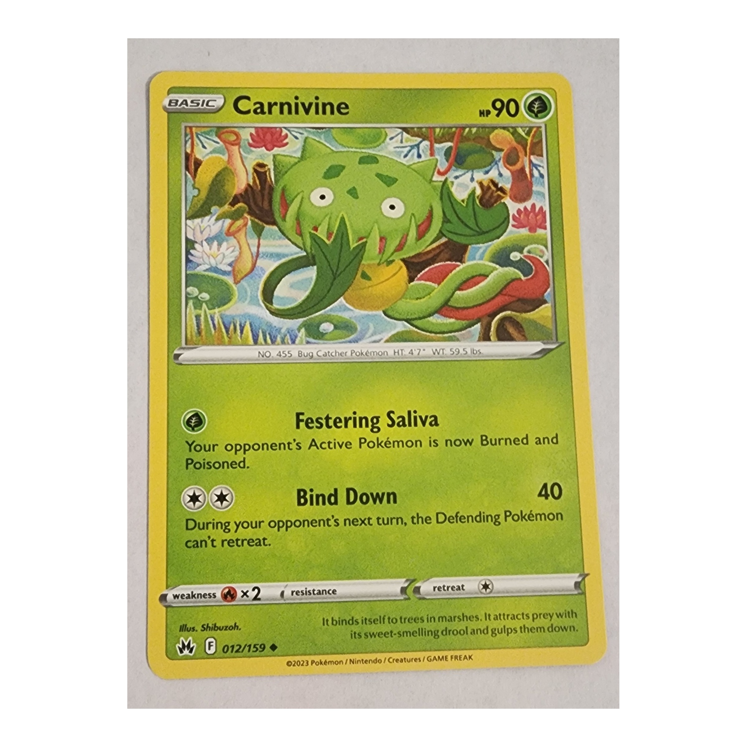 Carnivine Uncommon SWSH12.5: Crown Zenith 012/159 NM