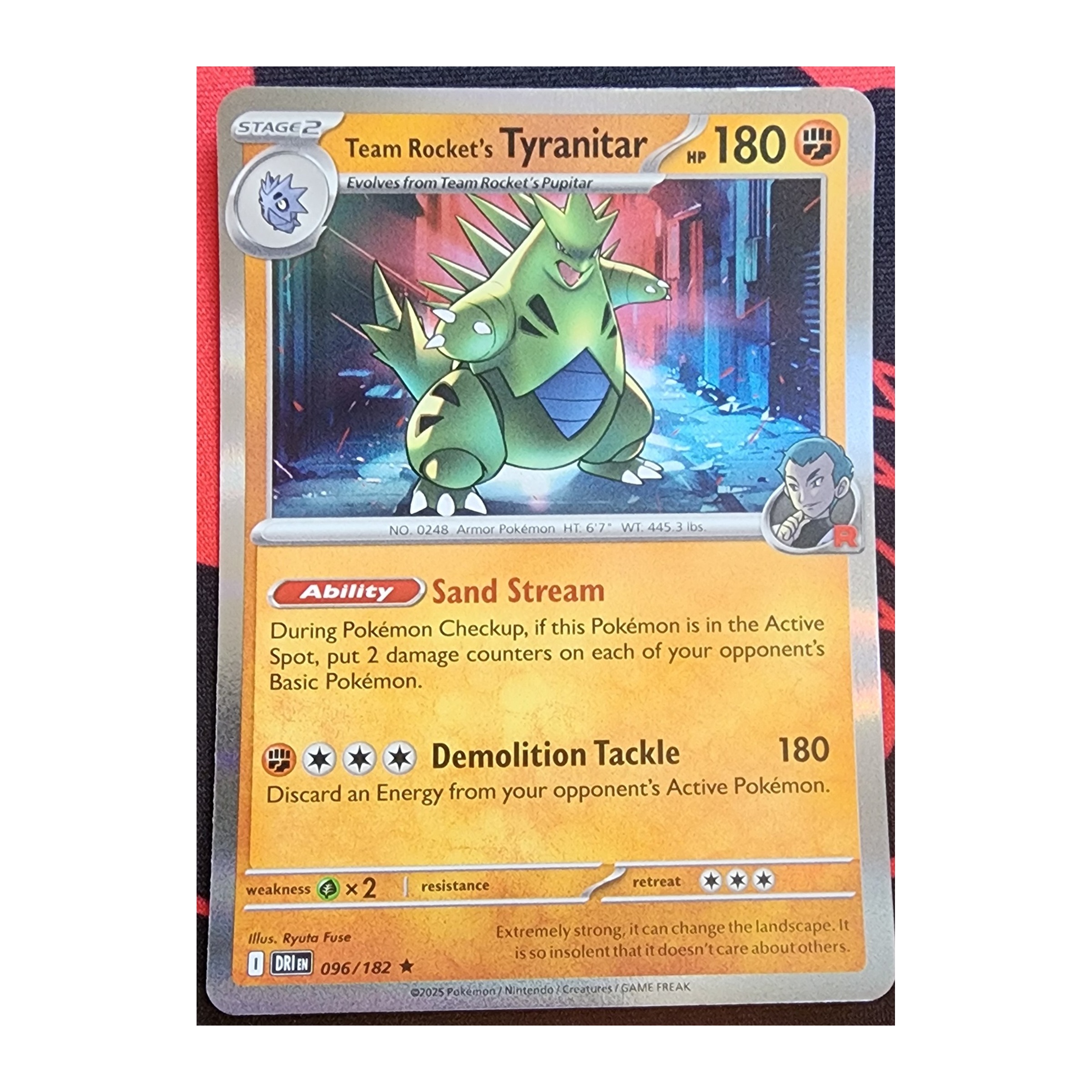 Team Rocket's Tyranitar Rare SV10: Destined Rivals 096/182 NM Holo