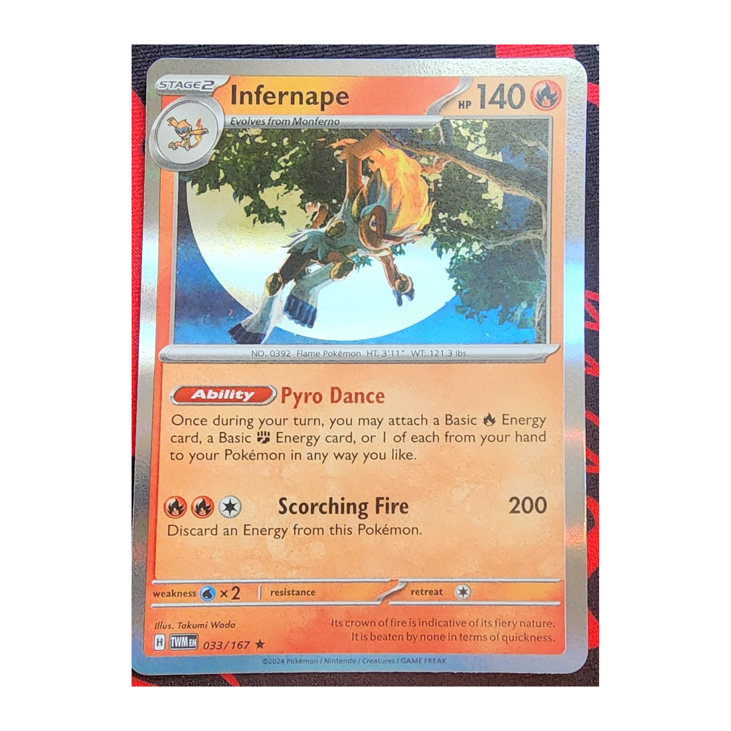 Infernape Rare SV06: Twilight Masquerade 033/167 NM Holo