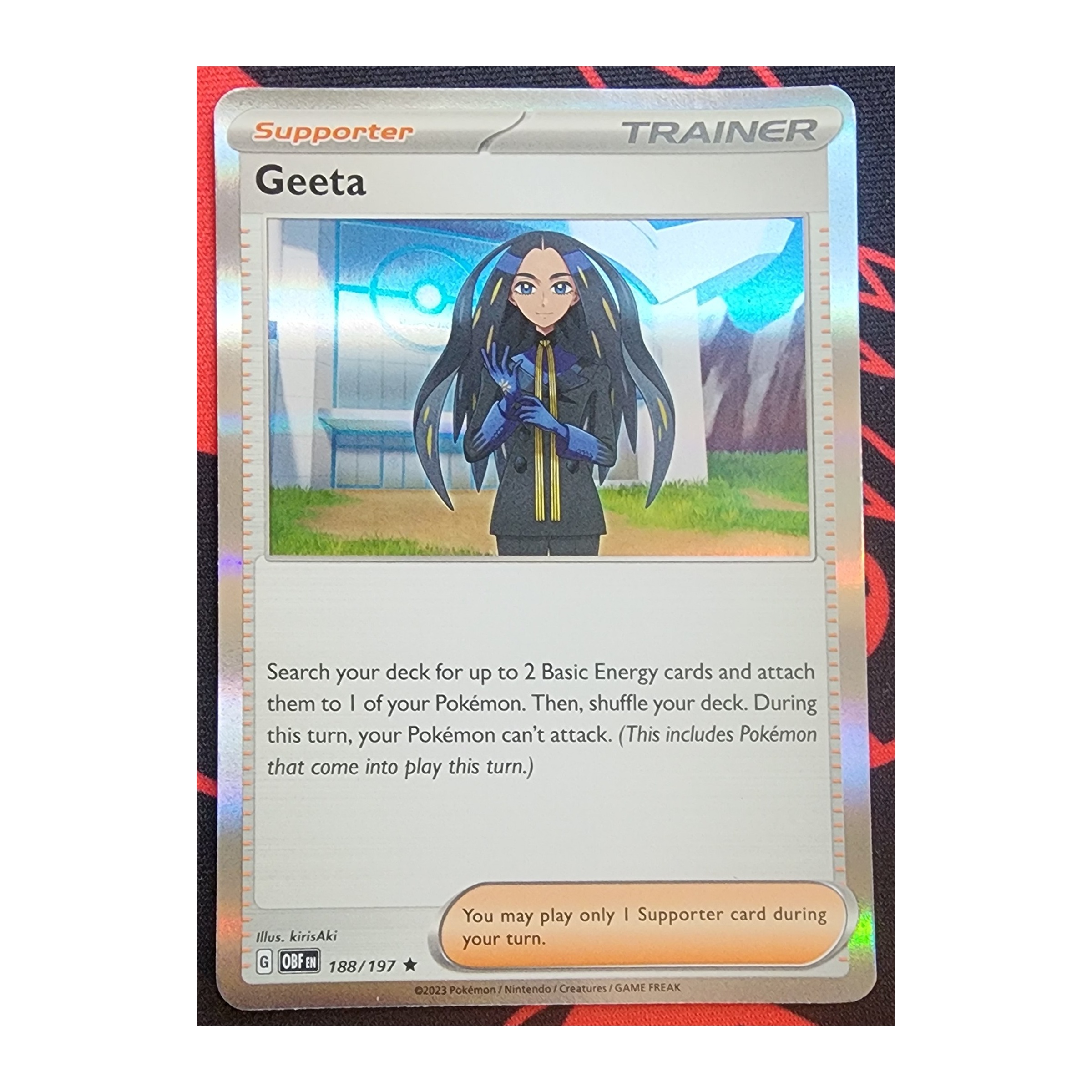 Geeta Rare SV03: Obsidian Flames 188/197 NM Holo