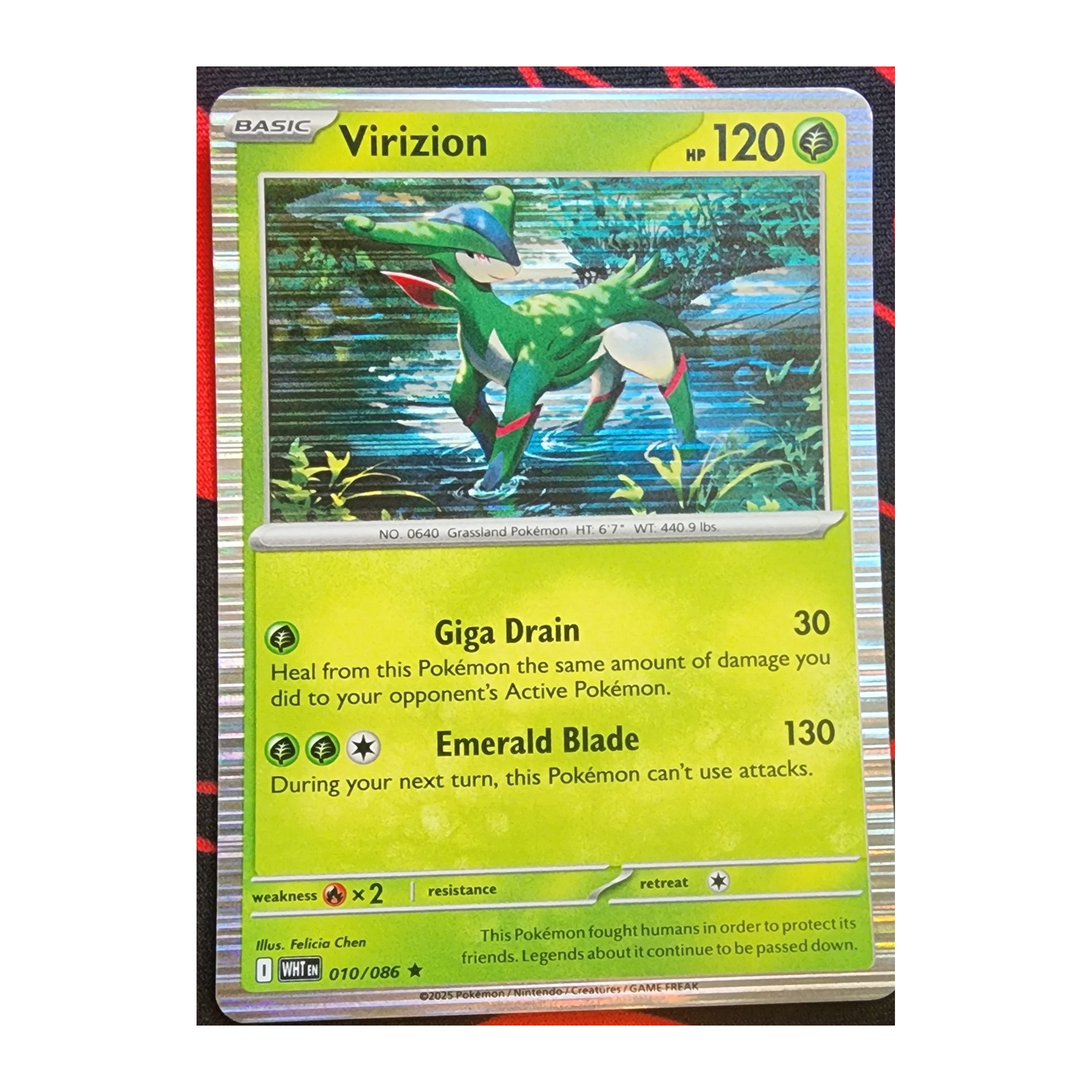 Virizion Rare SV10.5W: White Flare 010/086 NM Holo