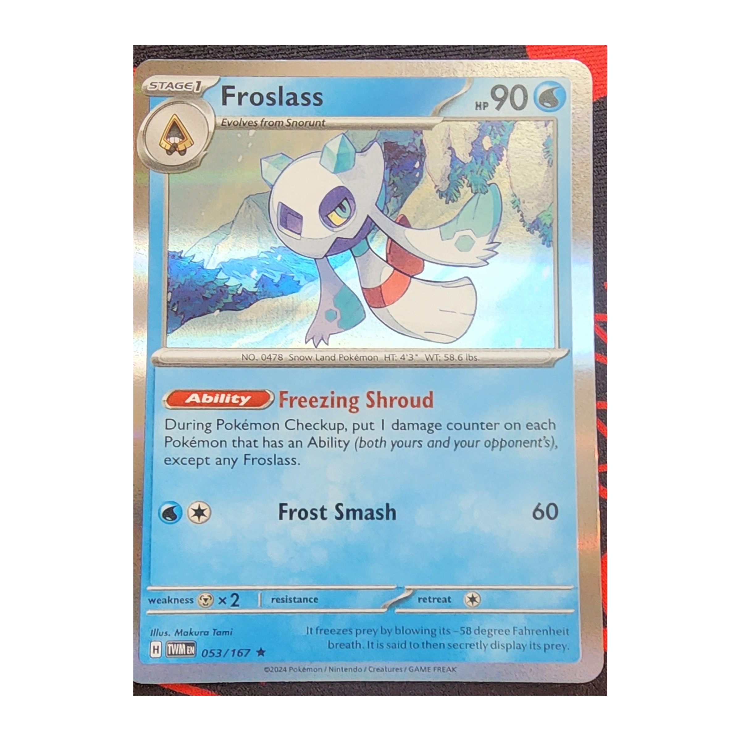 Froslass Rare SV06: Twilight Masquerade 053/167 NM Holo