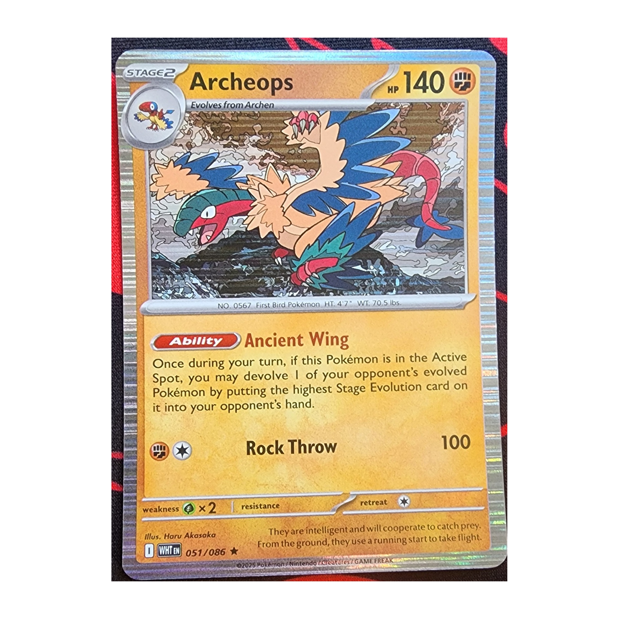 Archeops Rare SV10.5W: White Flare 051/086 NM Holo