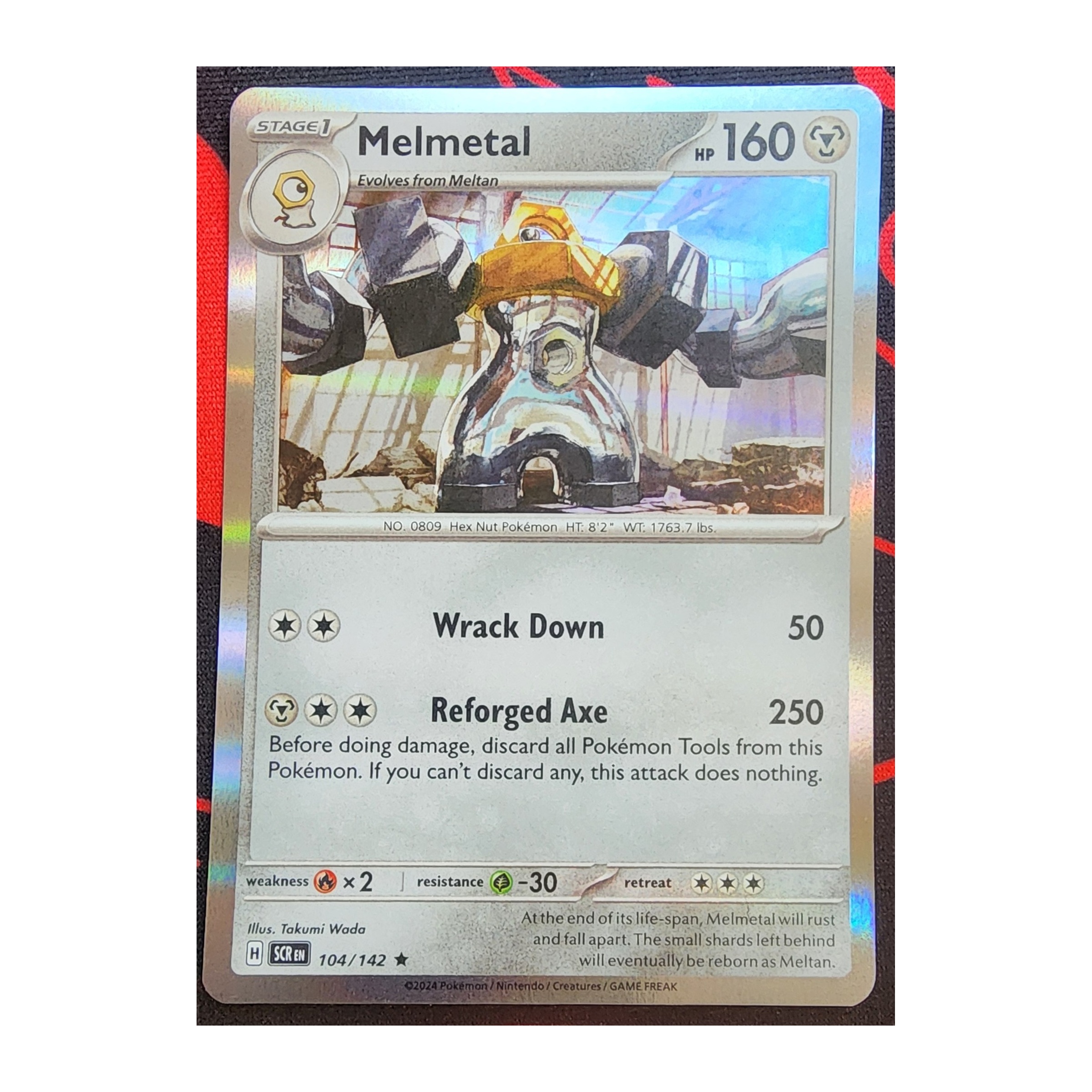 Melmetal Rare SV07: Stellar Crown 104/142 NM Holo