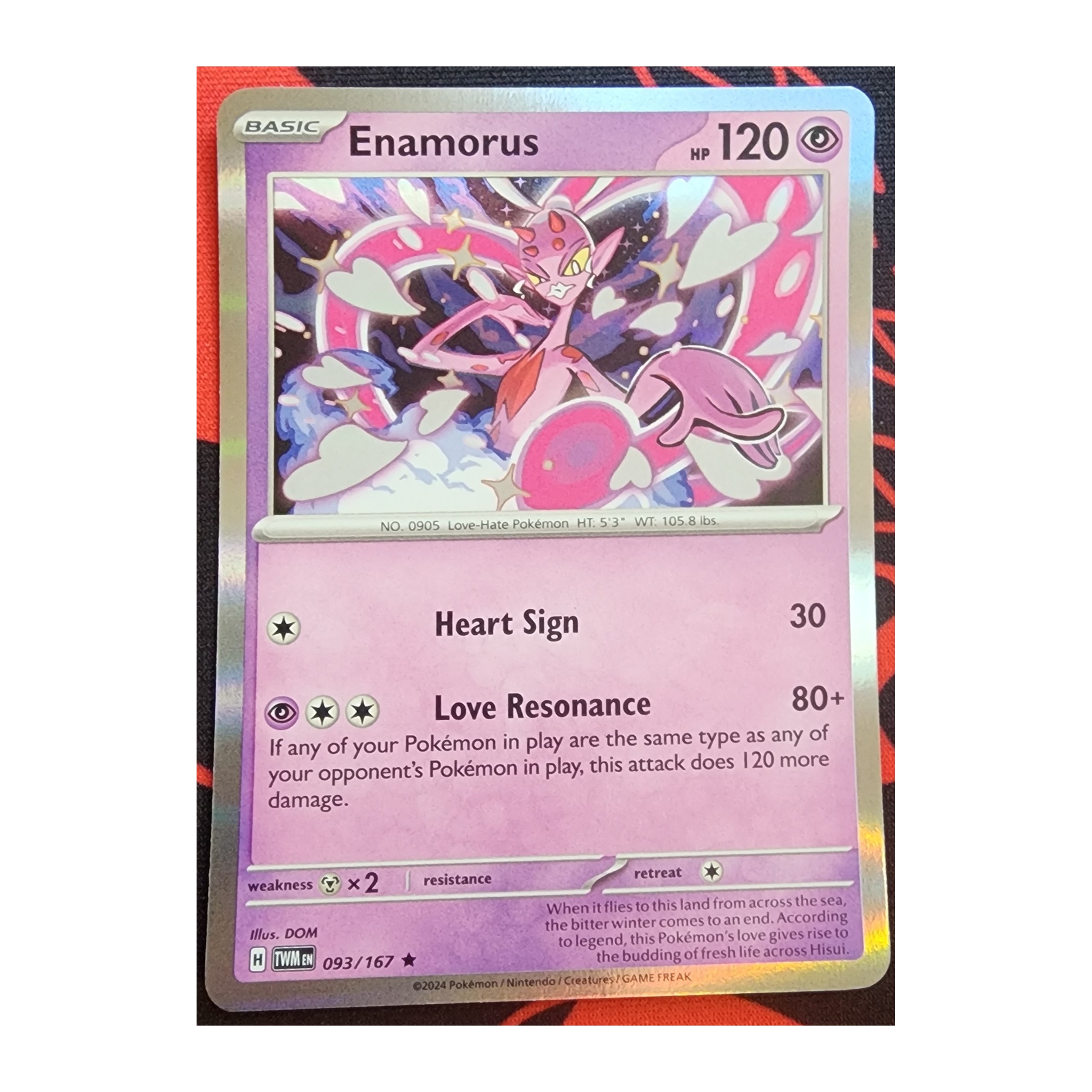 Enamorus Rare SV06: Twilight Masquerade 093/167 NM Holo