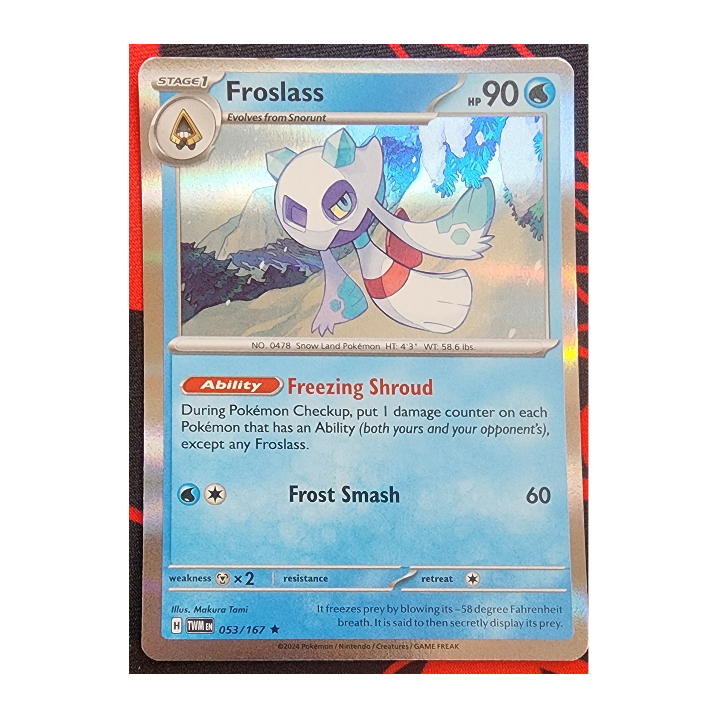 Froslass Rare SV06: Twilight Masquerade 053/167 NM Reverse Holo
