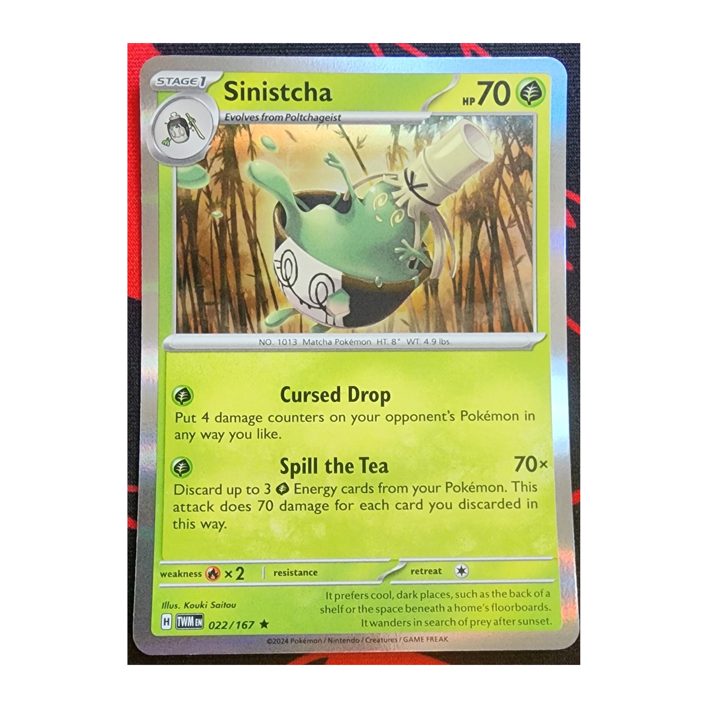 Sinistcha Rare SV06: Twilight Masquerade 022/167 NM Holo
