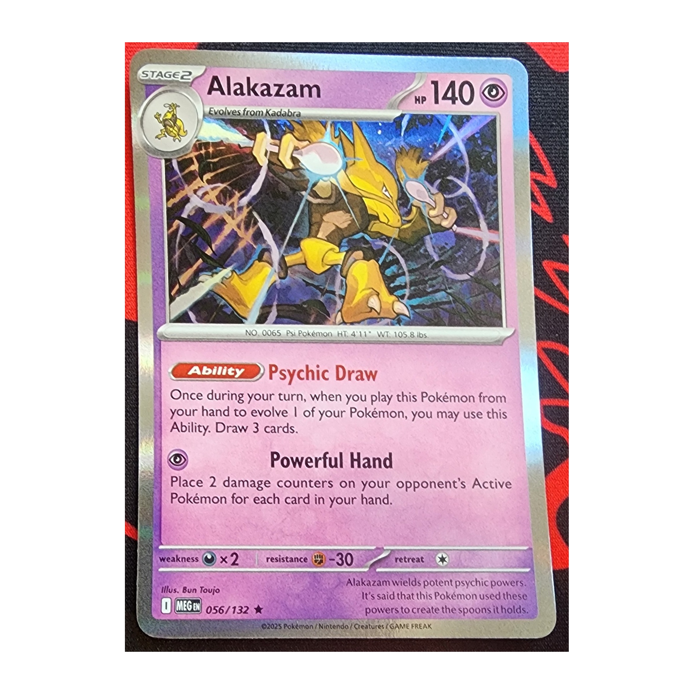 Alakazam Rare ME01: Mega Evolution 056/132 NM Holo