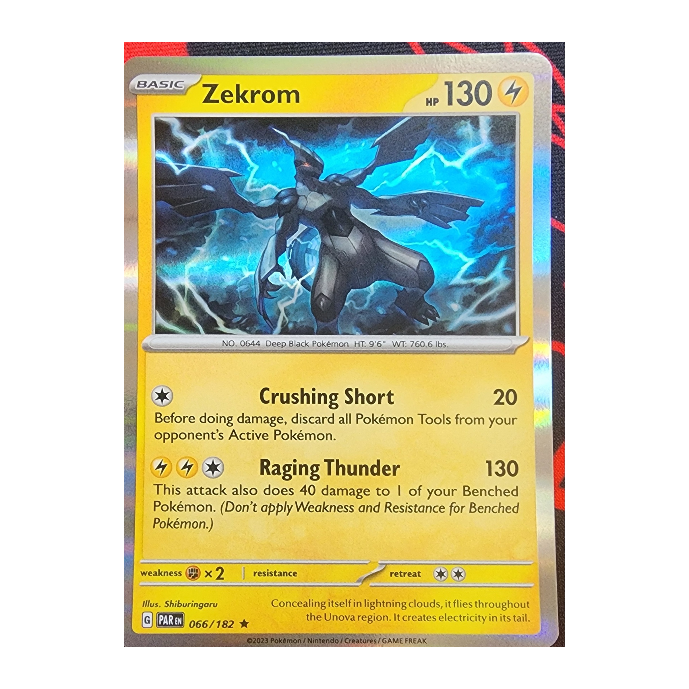 Zekrom Rare SV04: Paradox Rift 066/182 NM Holo