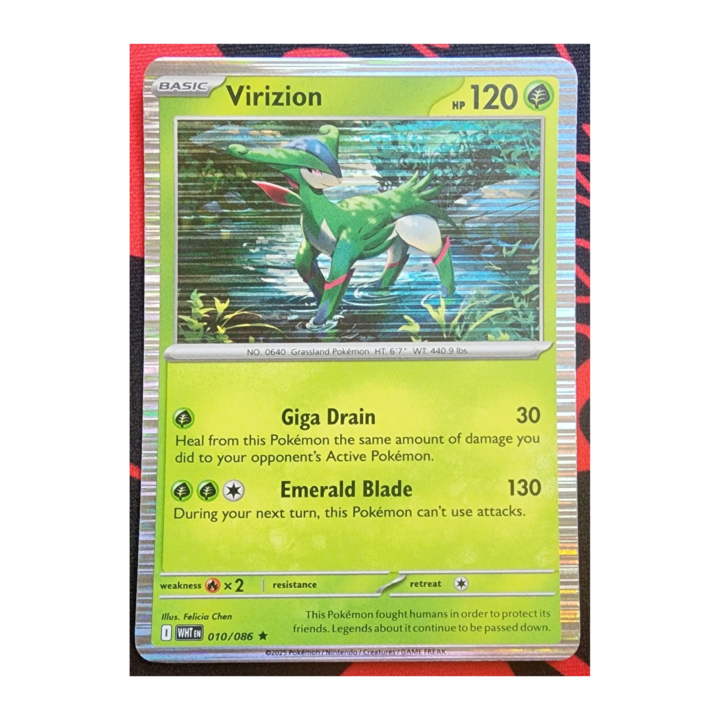 Virizion Rare SV10.5W: White Flare 010/086 NM Holo
