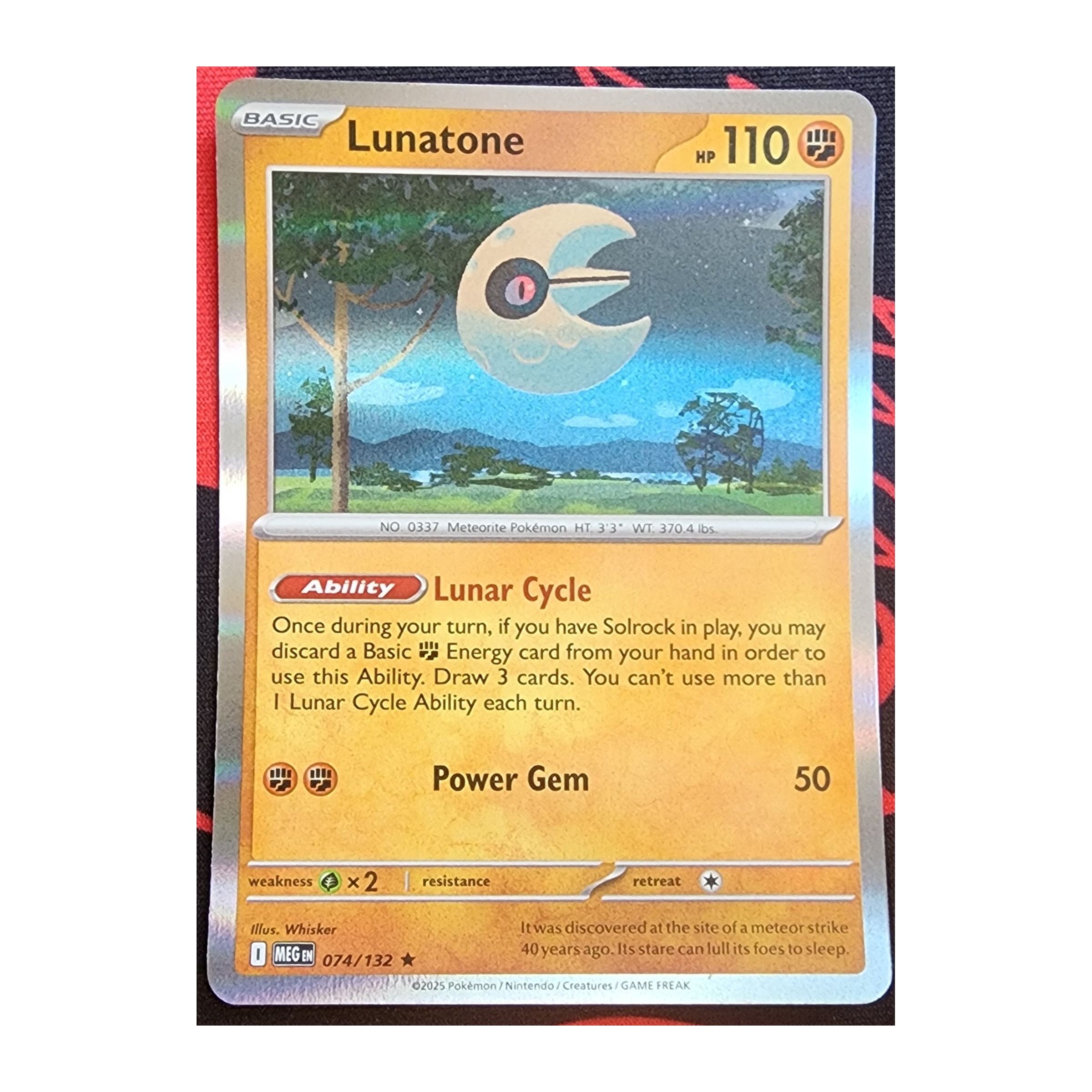Lunatone Rare ME01: Mega Evolution 074/132 NM