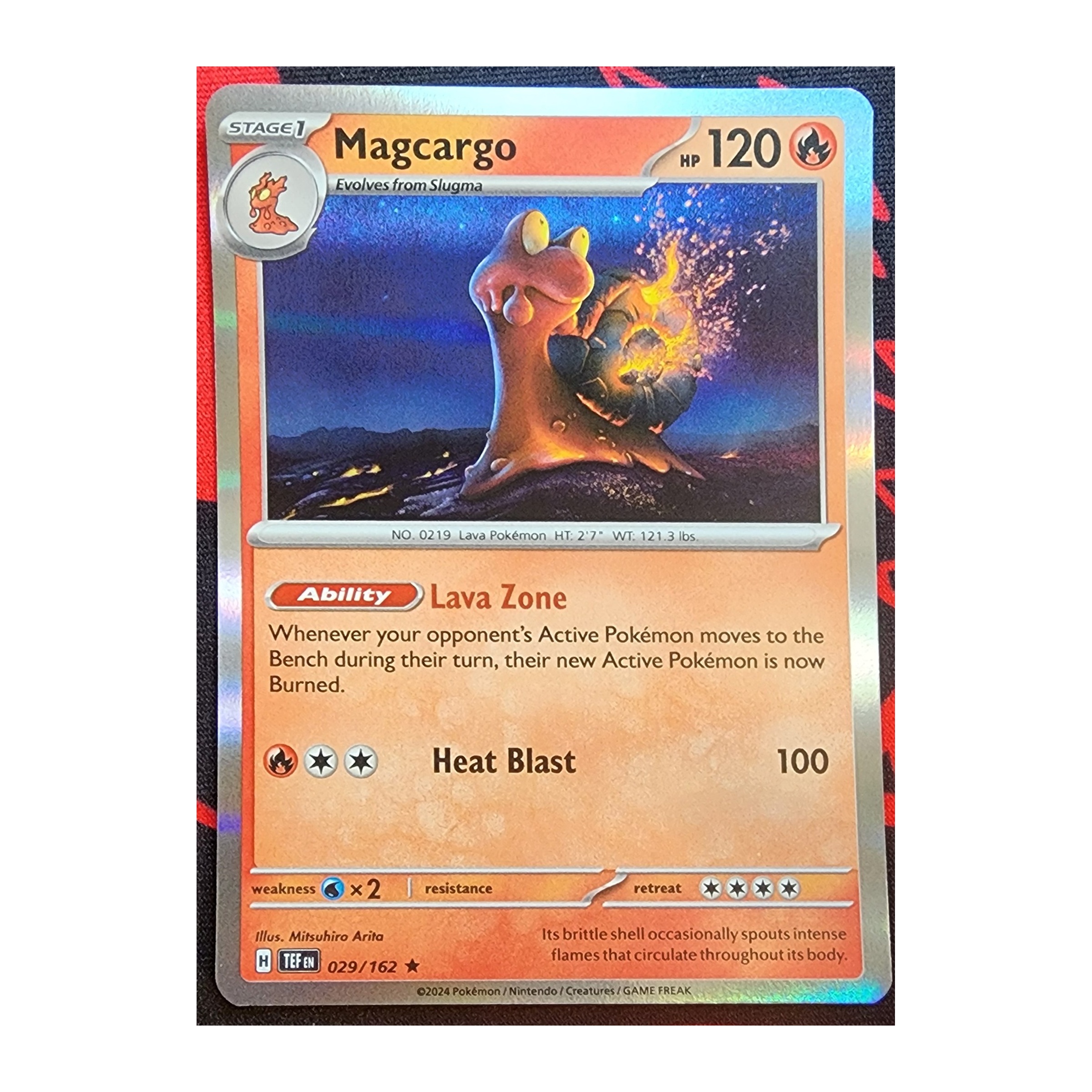 Magcargo Rare SV05: Temporal Forces 029/162 NM Reverse Holo