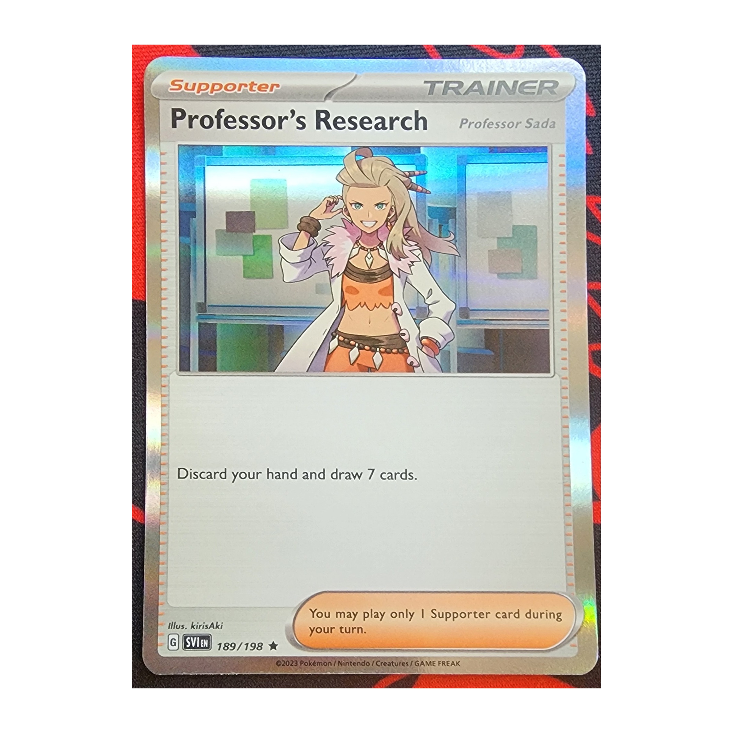 Professor's Research Rare SV01: Scarlet & Violet 189/198 NM Reverse Holo