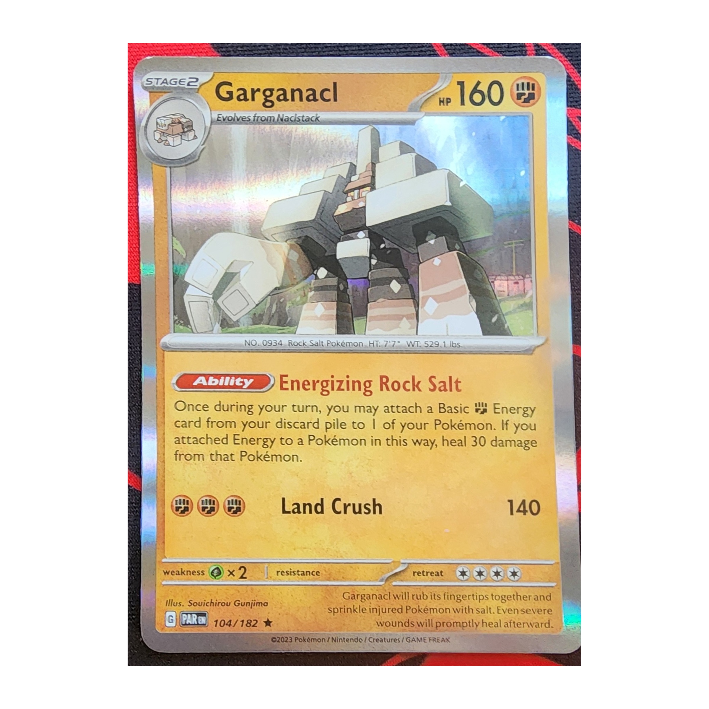 Garganacl Rare SV04: Paradox Rift 104/182 NM Holo