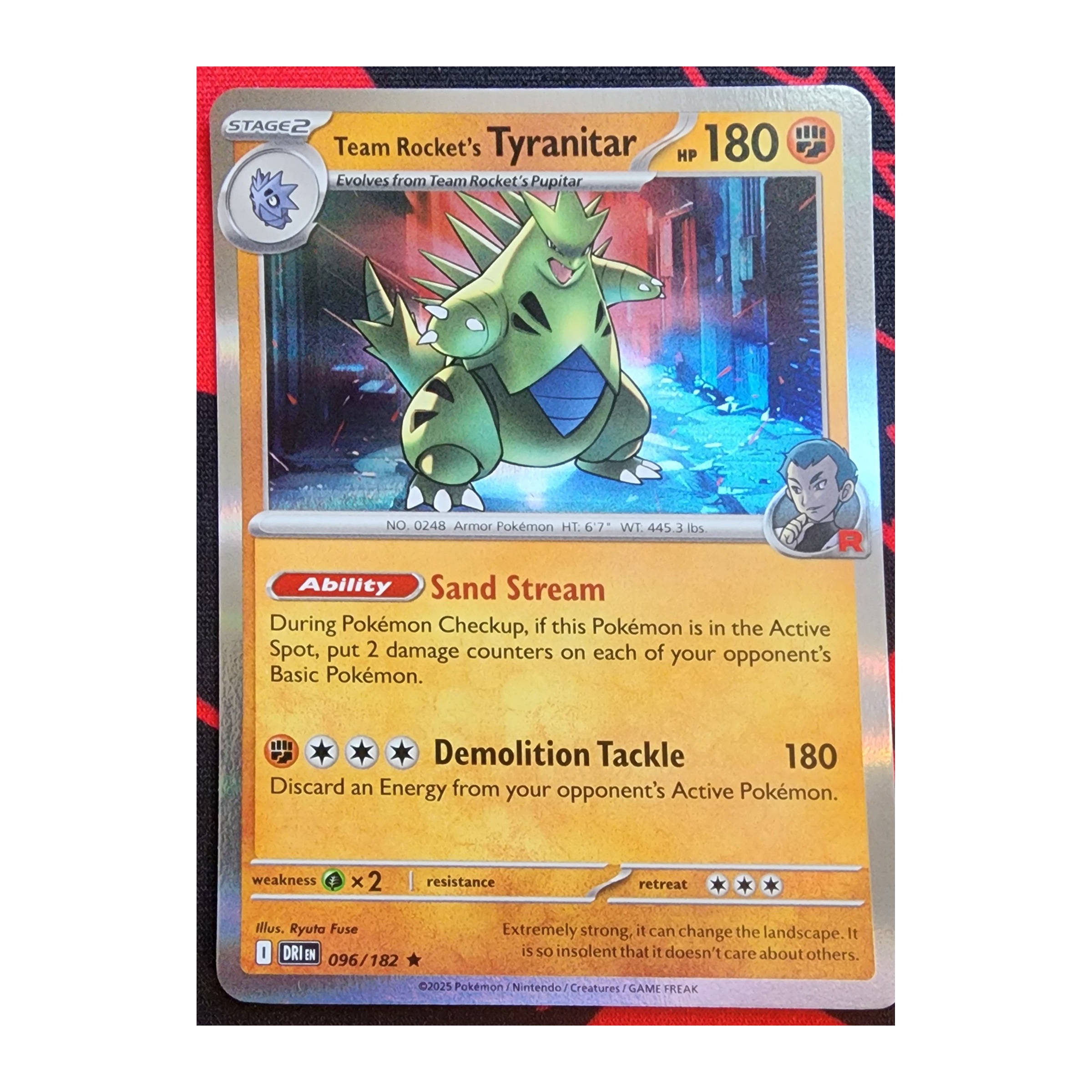 Team Rocket's Tyranitar Rare SV10: Destined Rivals 096/182 NM Holo