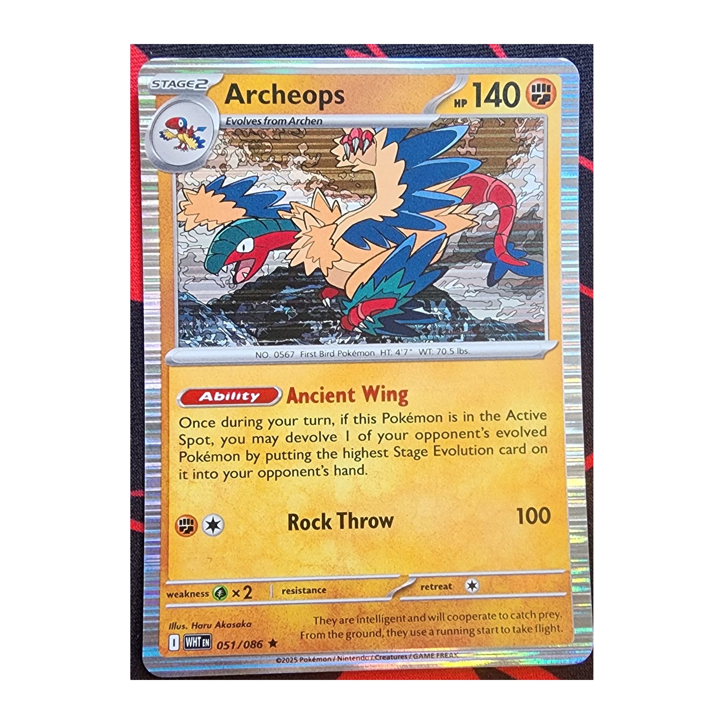Archeops Rare SV10.5W: White Flare 051/086 NM Holo