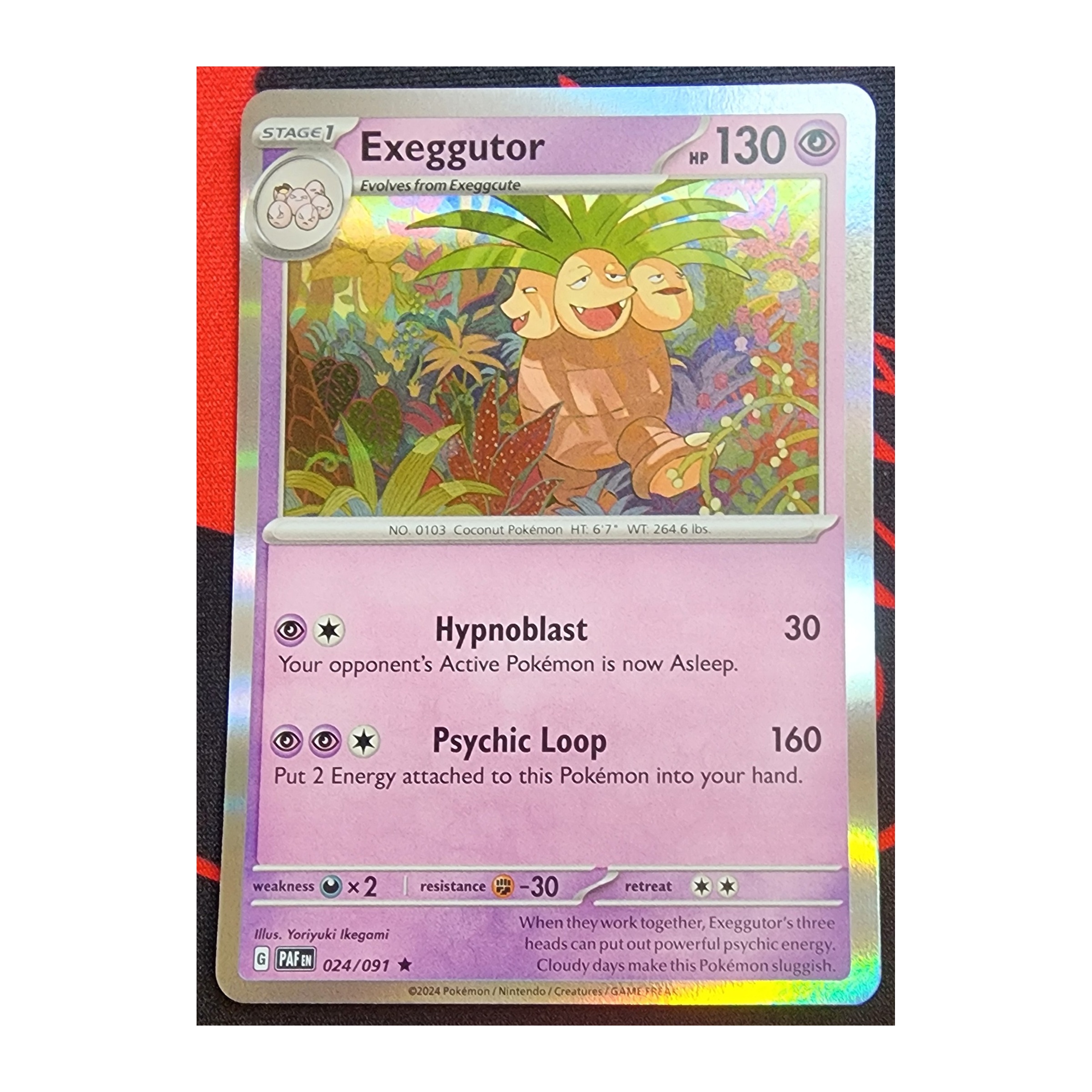 Exeggutor Rare SV04.5: Paldean Fates 024/091 NM Reverse Holo