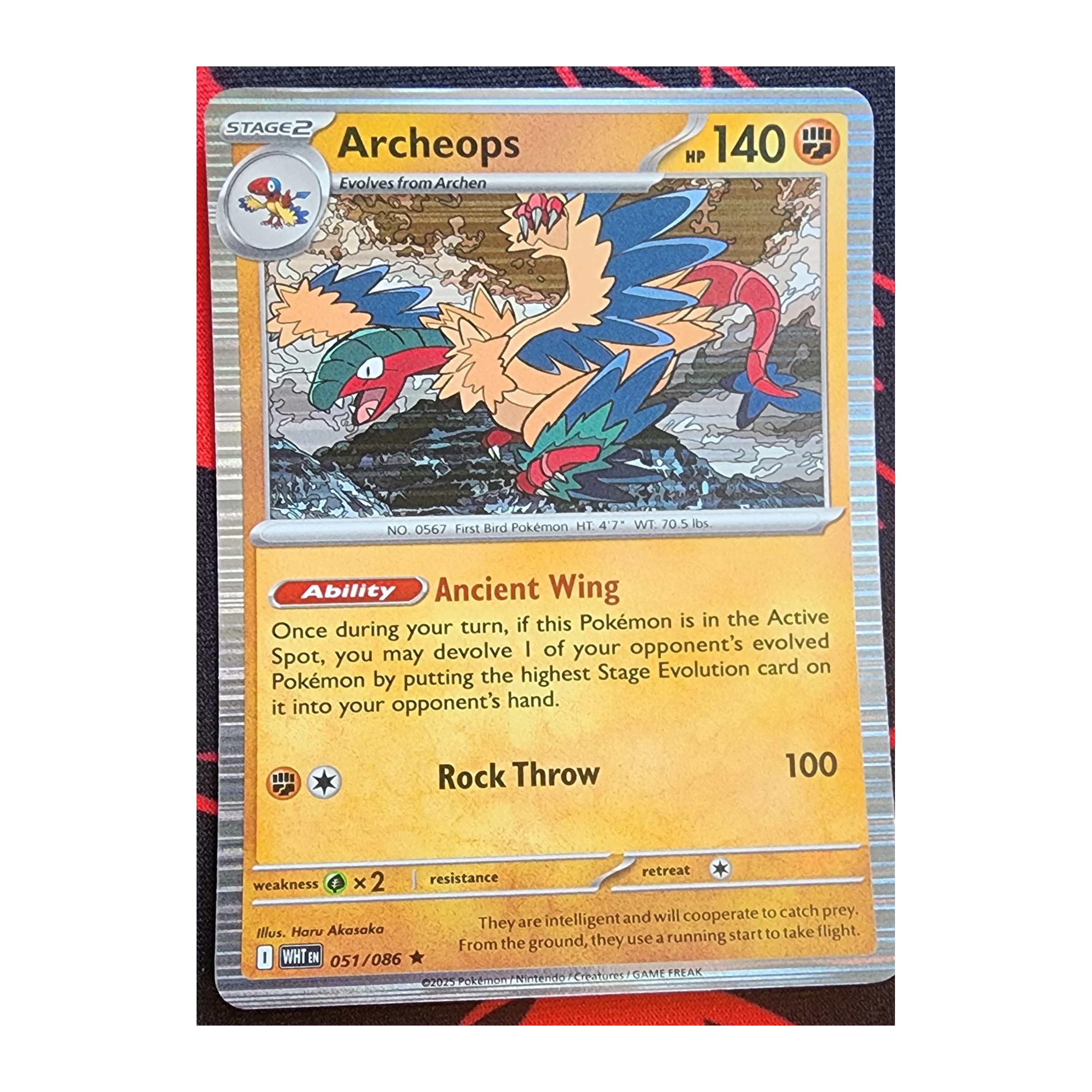 Archeops Rare SV10.5W: White Flare 051/086 NM Holo