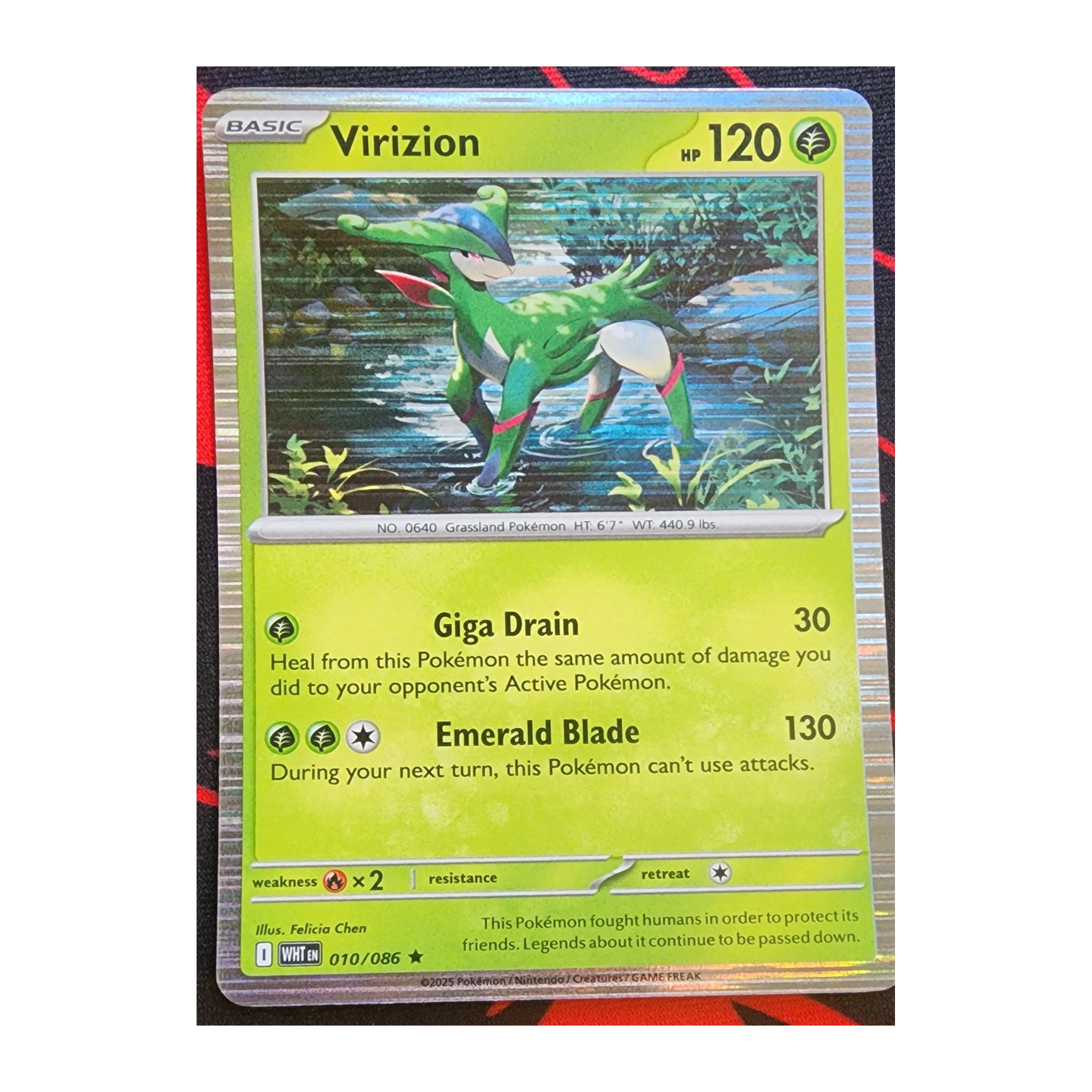 Virizion Rare SV10.5W: White Flare 010/086 NM Holo