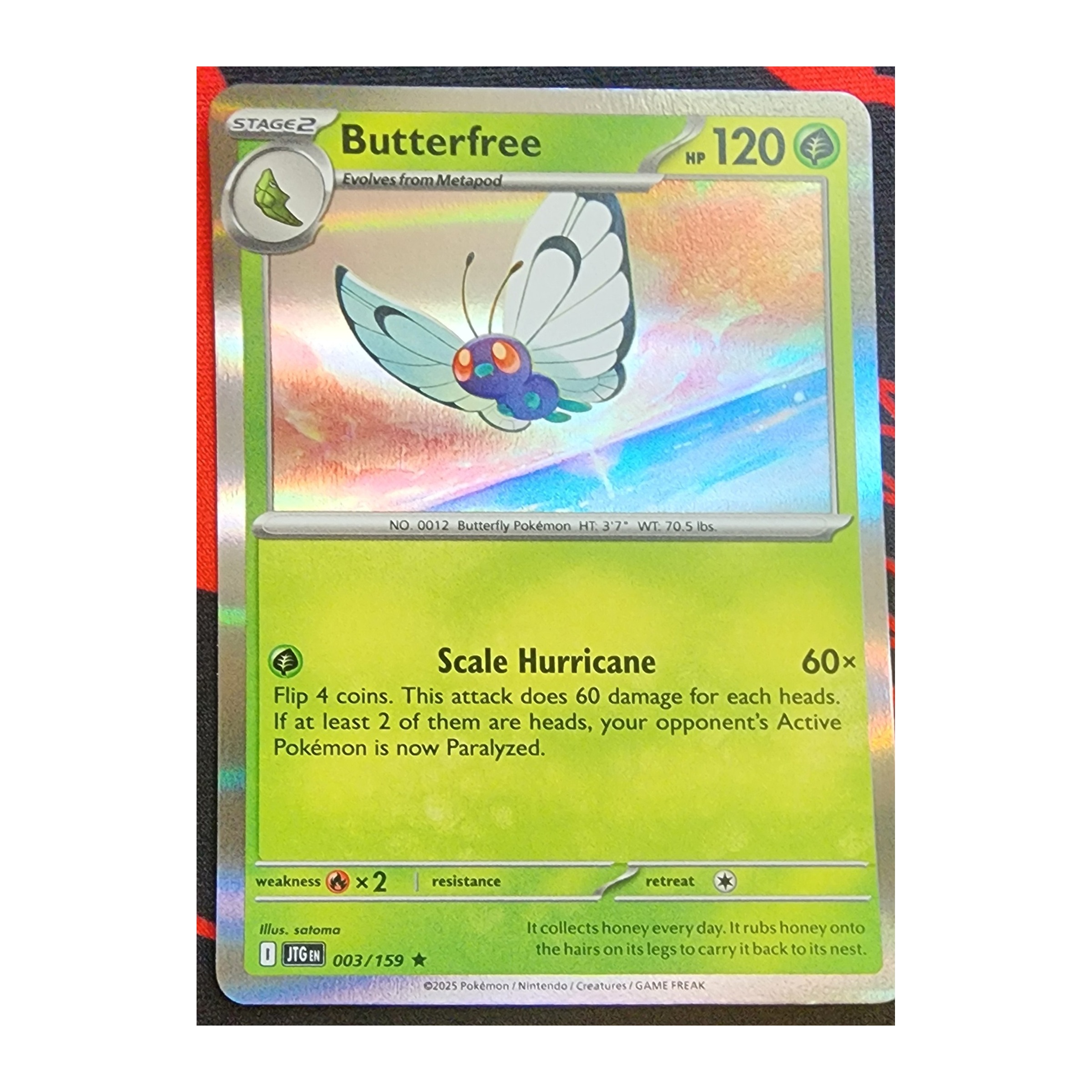 Butterfree Rare SV09: Journey Together 003/159 NM Holo