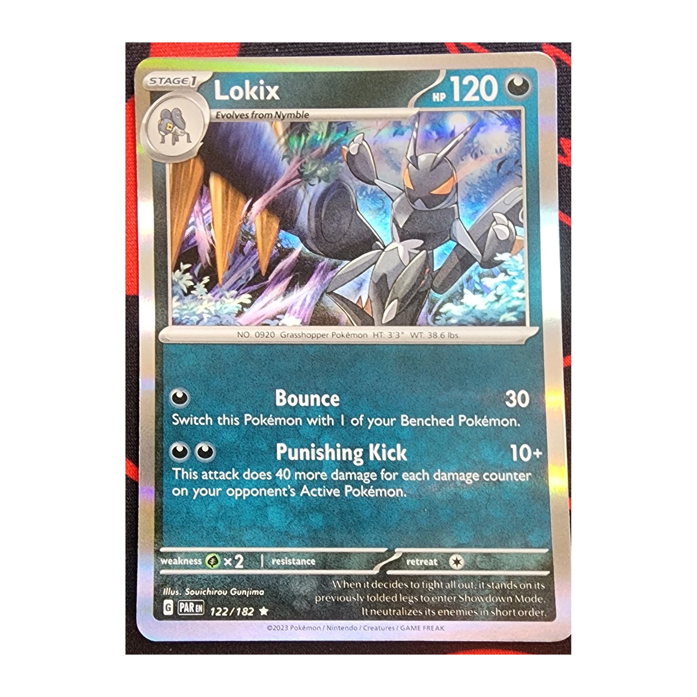 Lokix Rare SV04: Paradox Rift 122/182 NM Reverse Holo