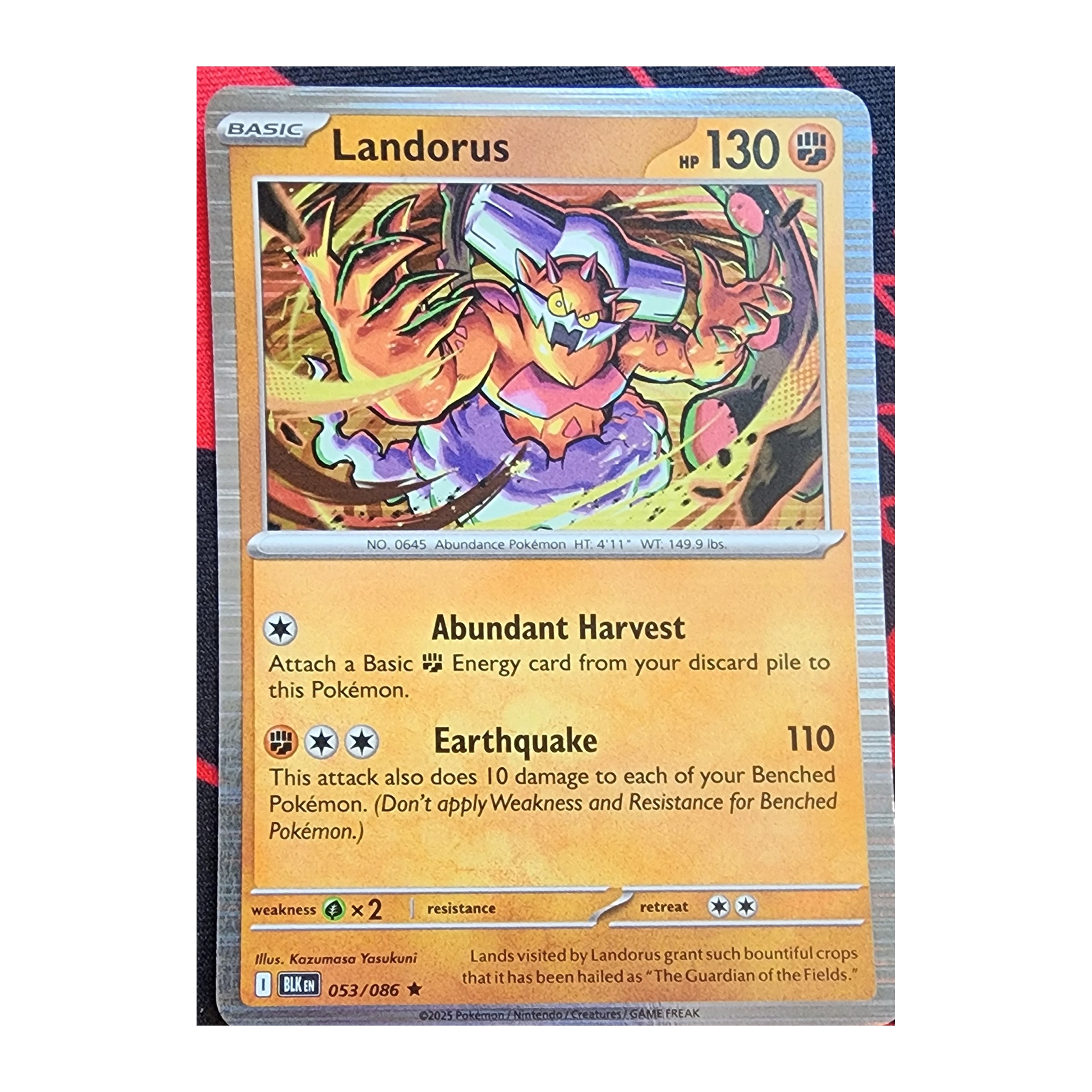 Landorus Rare SV10.5B: Black Bolt 053/086 NM Holo
