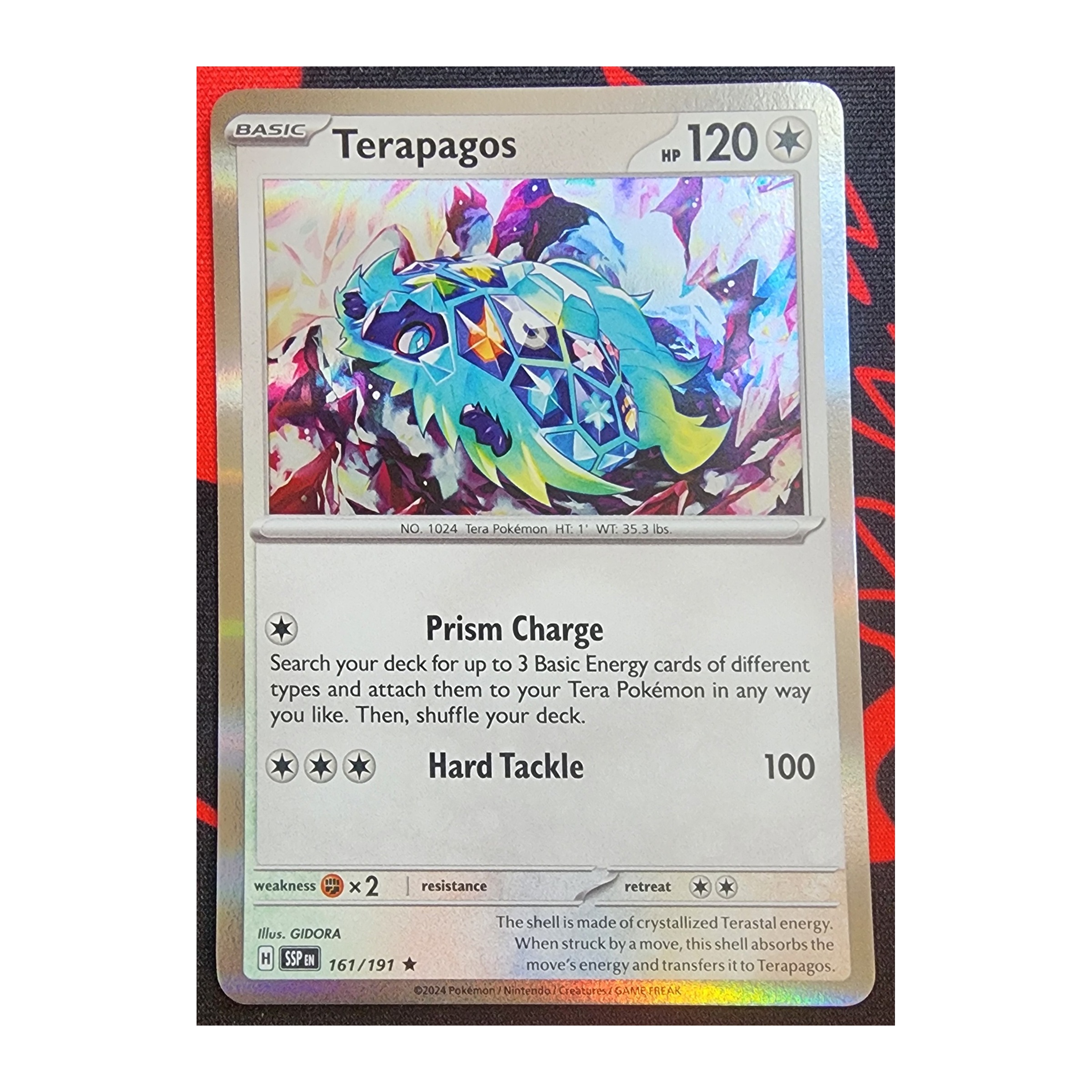 Terapagos Rare SV08: Surging Sparks 161/191 NM Reverse Holo