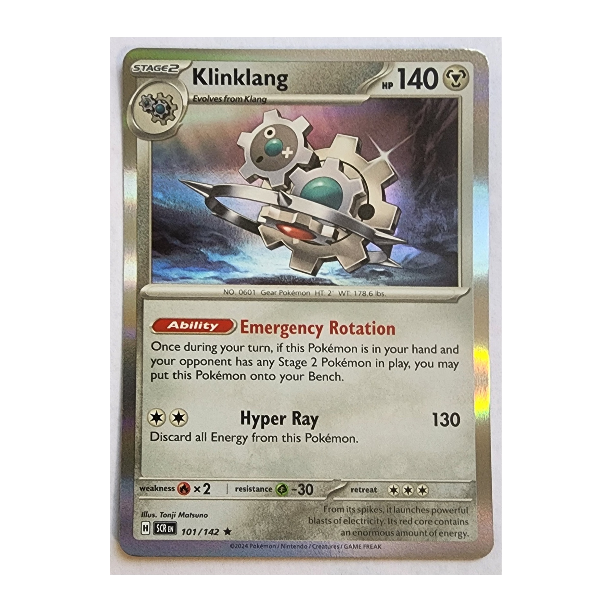 Klinklang Rare SV07: Stellar Crown 101/142 NM Holo