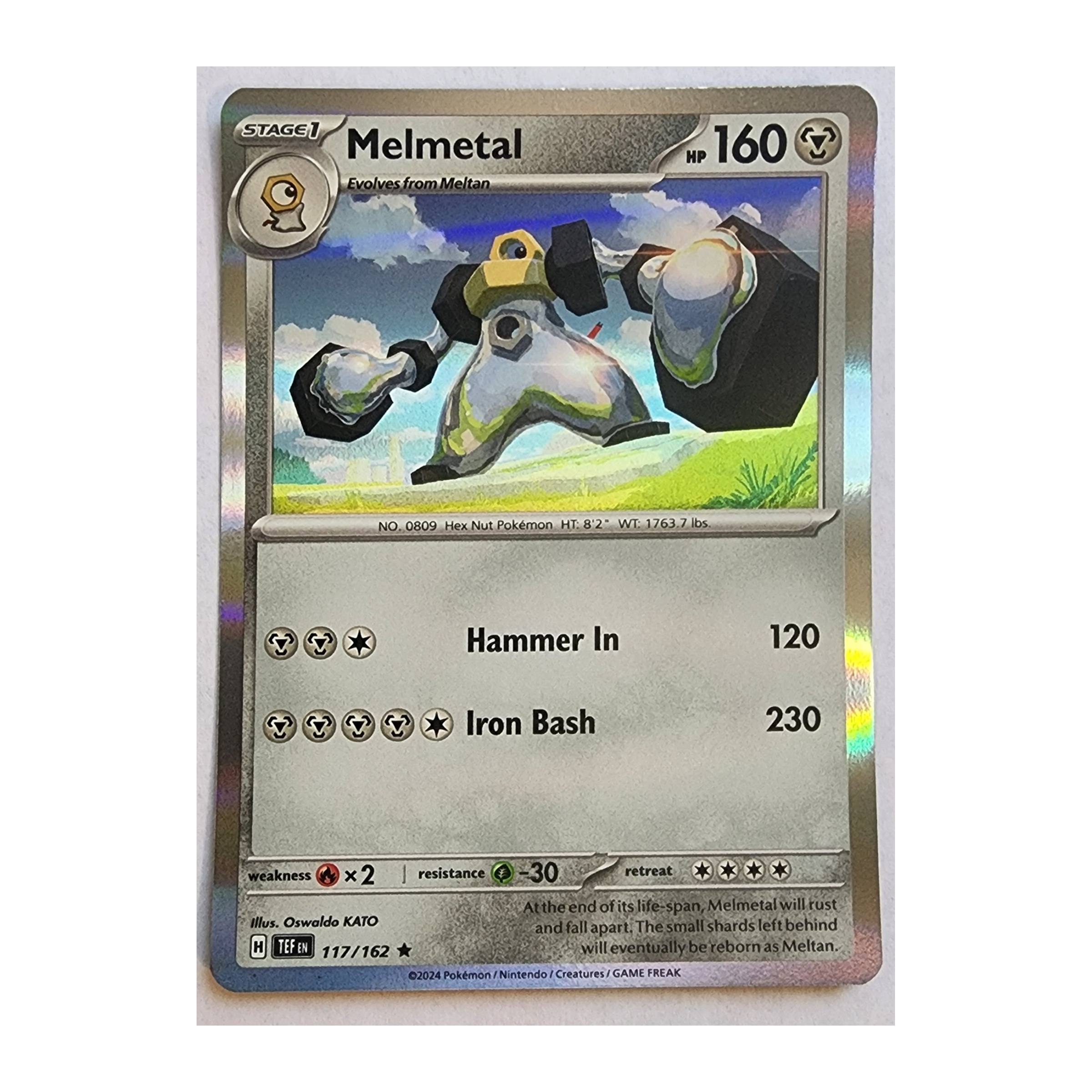 Melmetal Rare SV05: Temporal Forces 117/162 NM Holo
