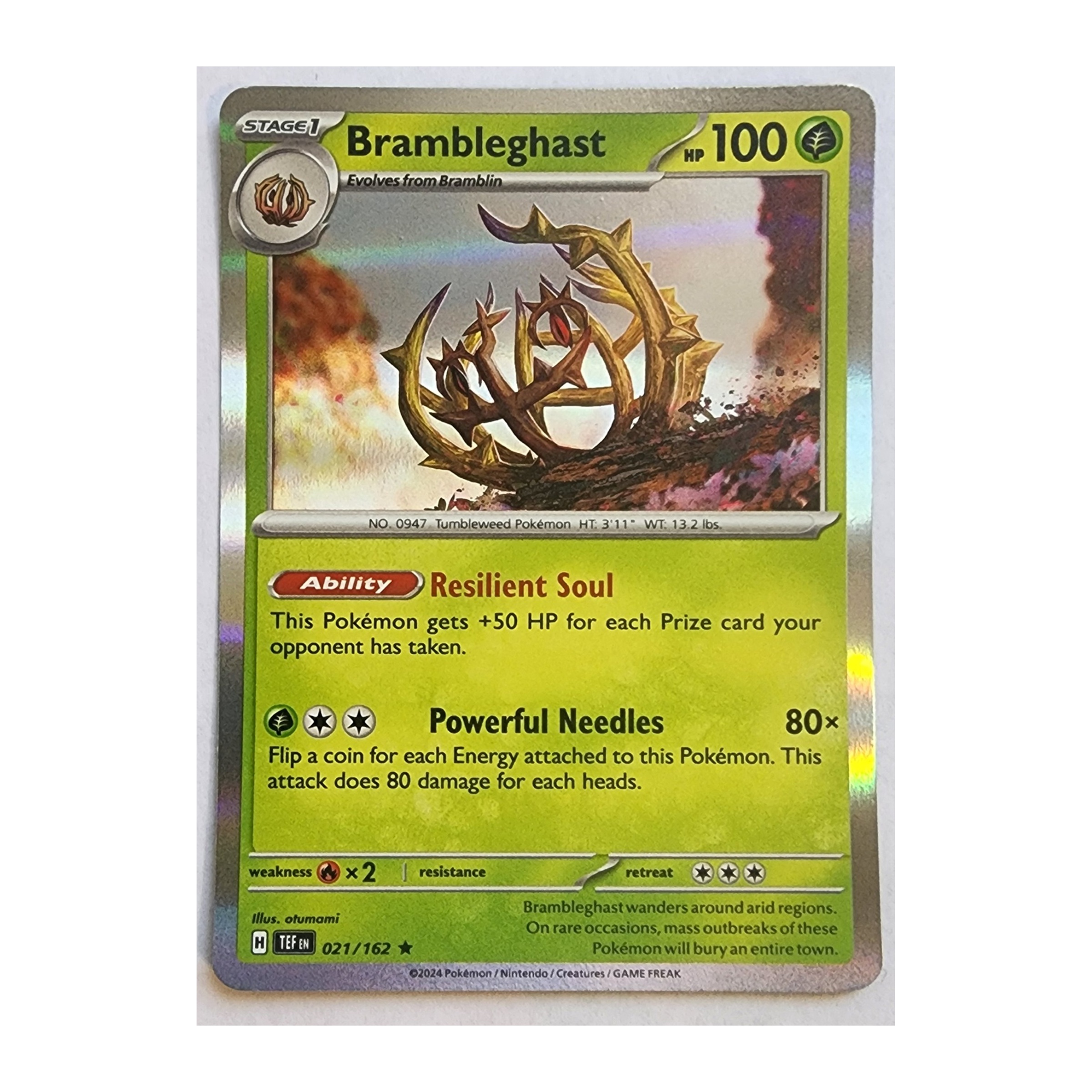 Brambleghast Rare SV05: Temporal Forces 021/162 NM Holo