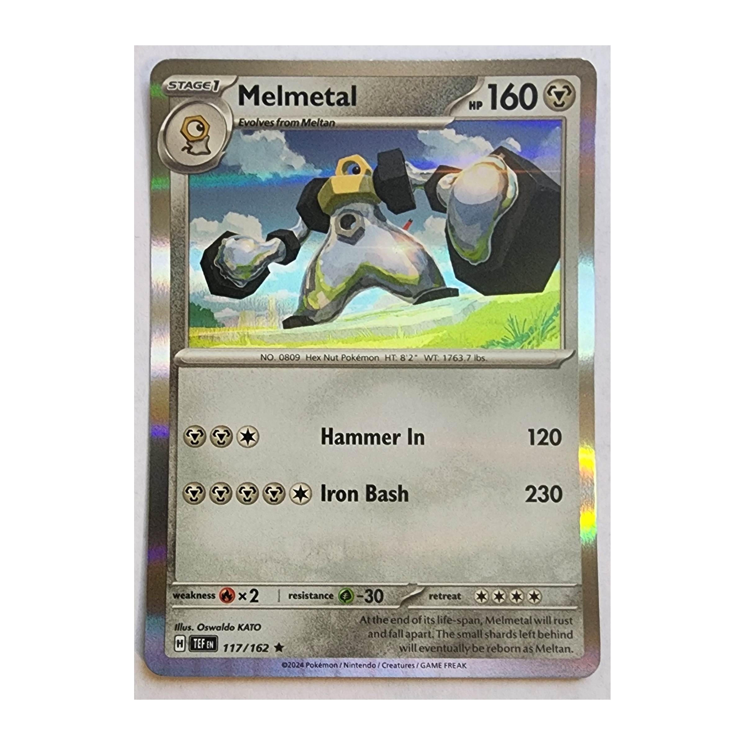 Melmetal Rare SV05: Temporal Forces 117/162 NM Holo
