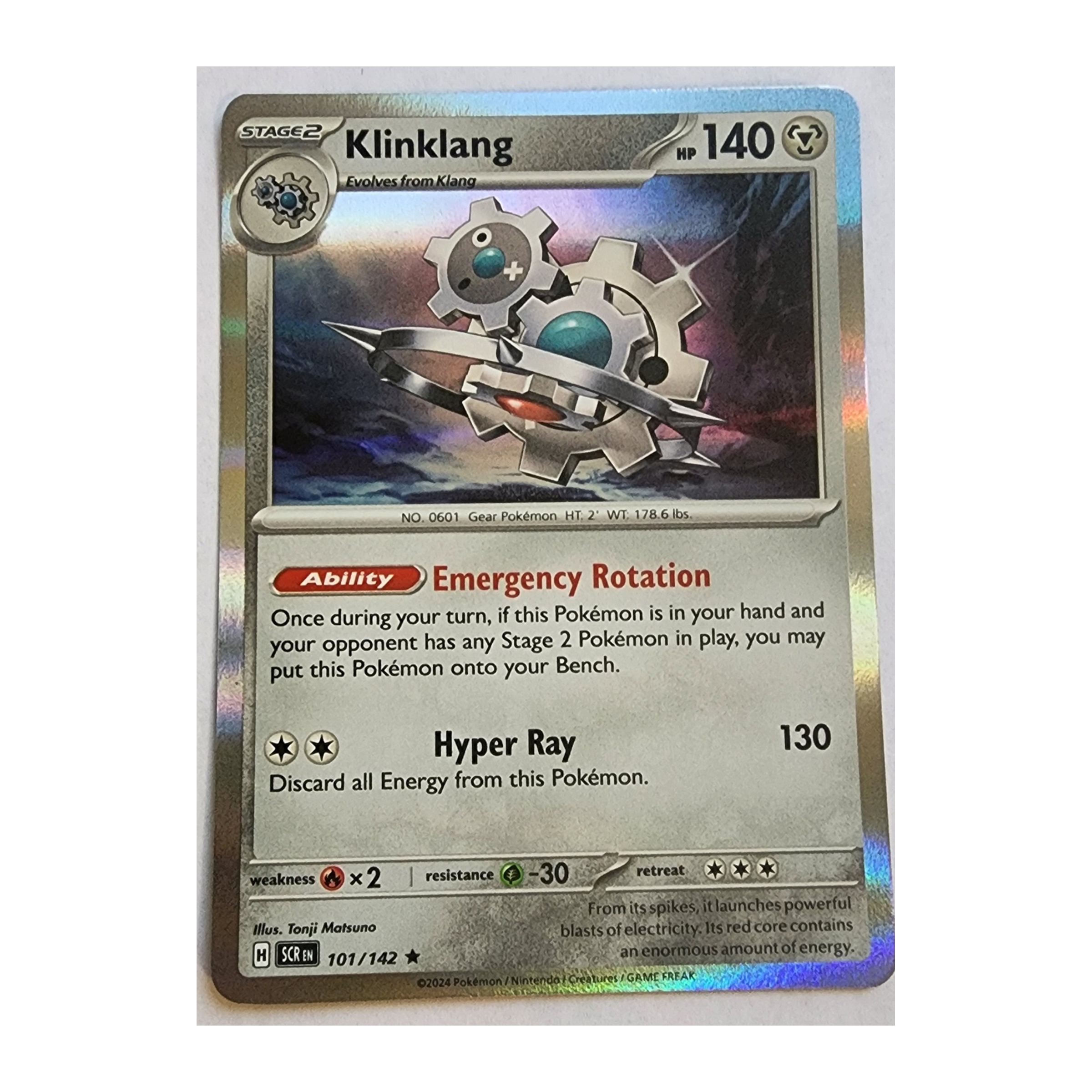 Klinklang Rare SV07: Stellar Crown 101/142 NM Holo