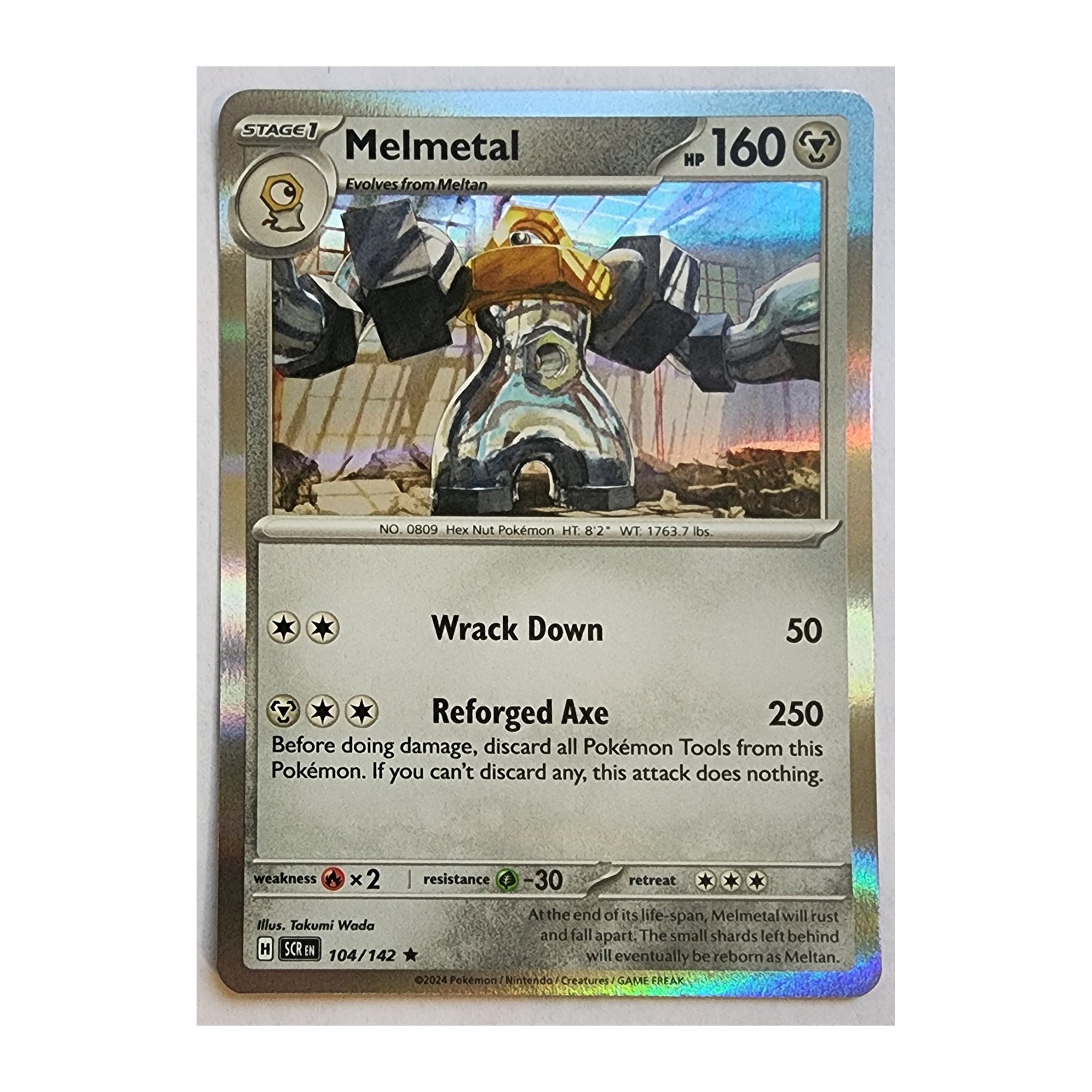 Melmetal Rare SV07: Stellar Crown 104/142 NM Holo