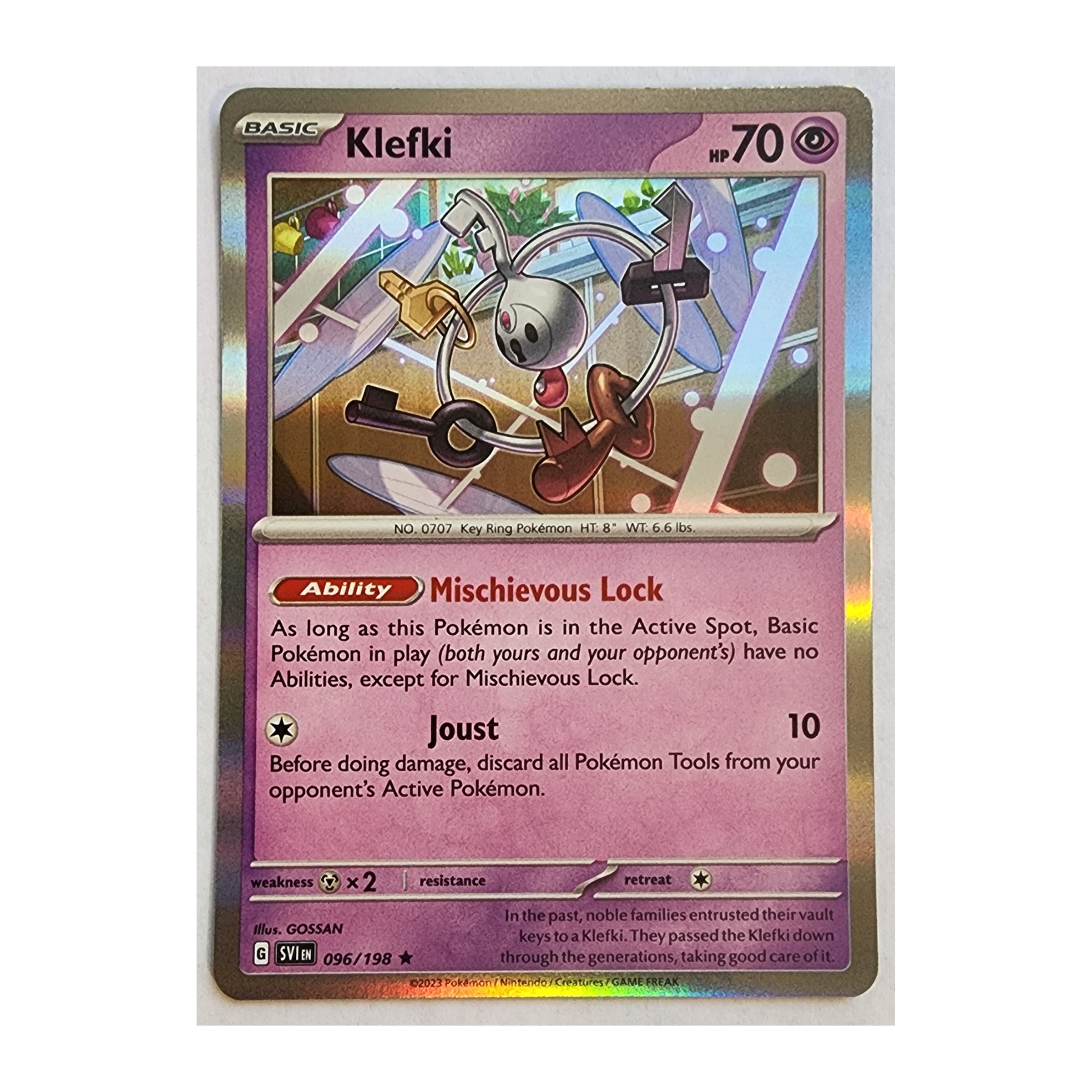 Klefki Rare SV01: Scarlet & Violet 096/198 NM Holo