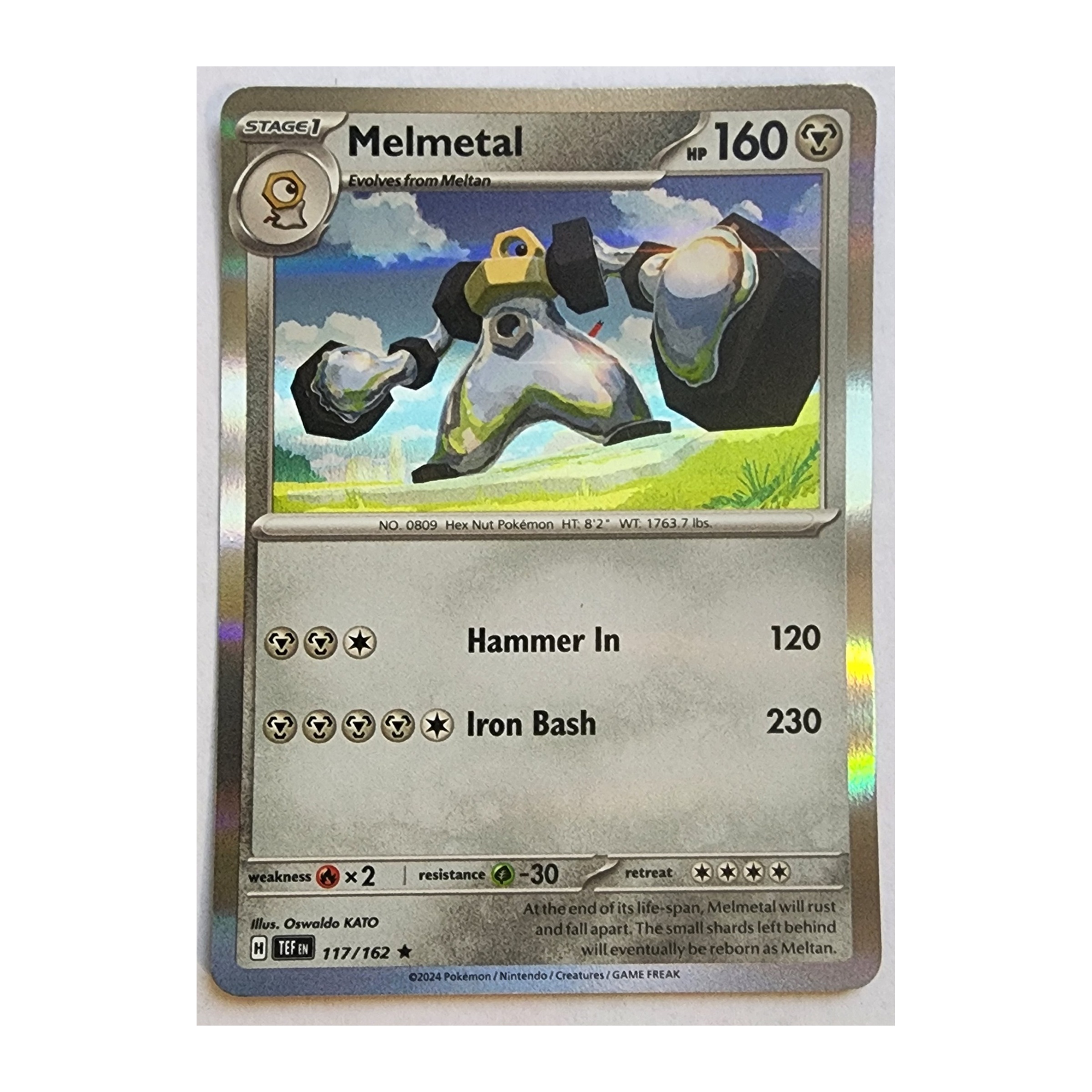 Melmetal Rare SV05: Temporal Forces 117/162 NM Holo