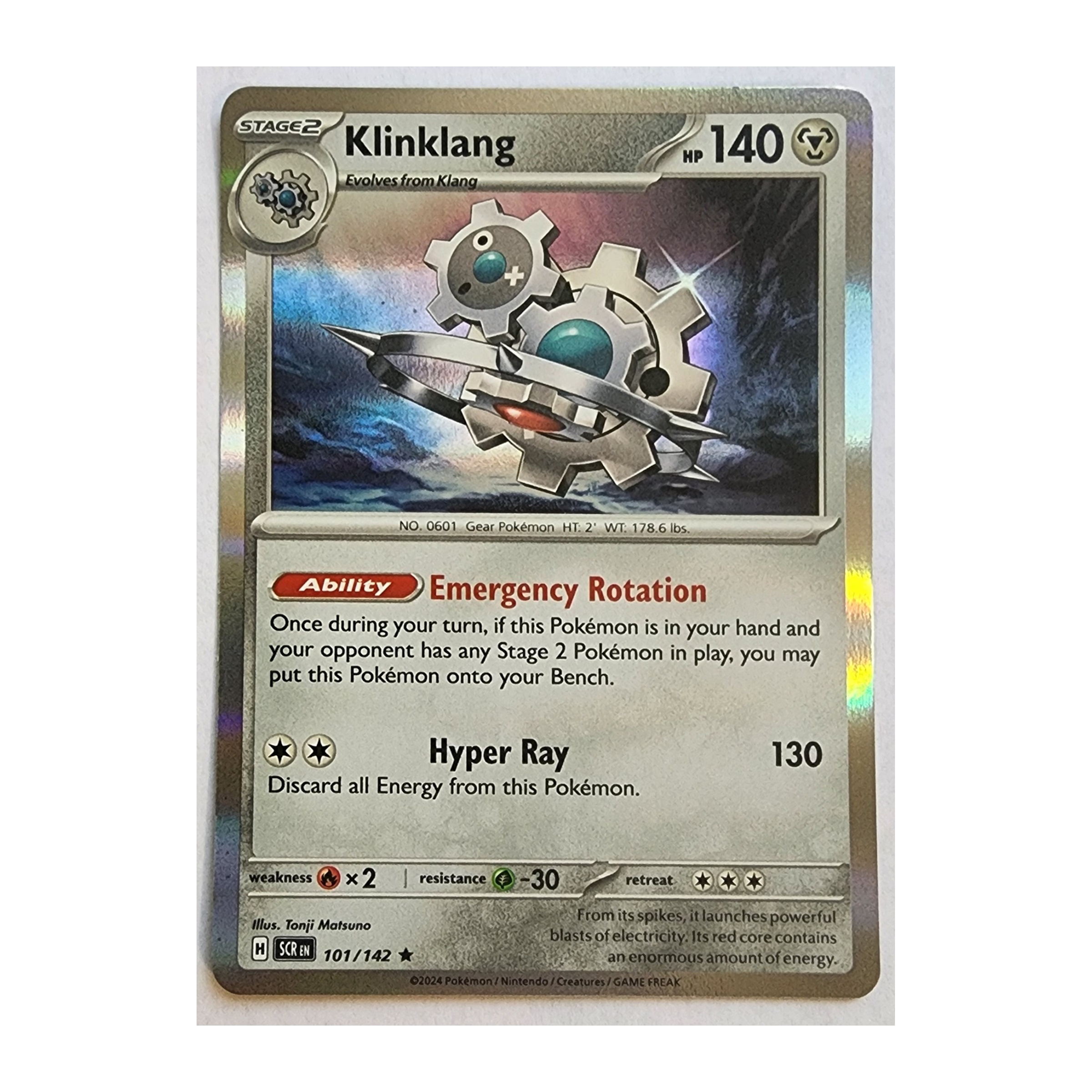 Klinklang Rare SV07: Stellar Crown 101/142 NM Holo