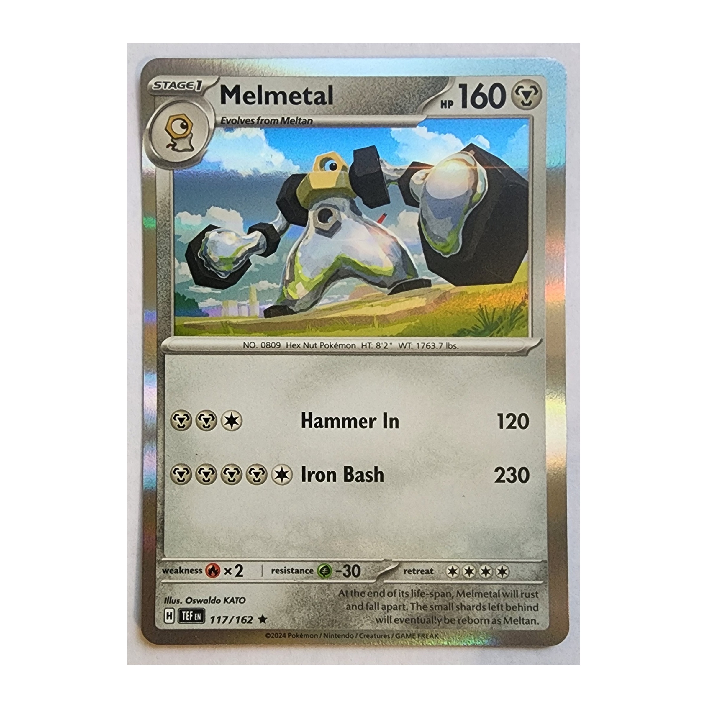 Melmetal Rare SV05: Temporal Forces 117/162 NM Holo